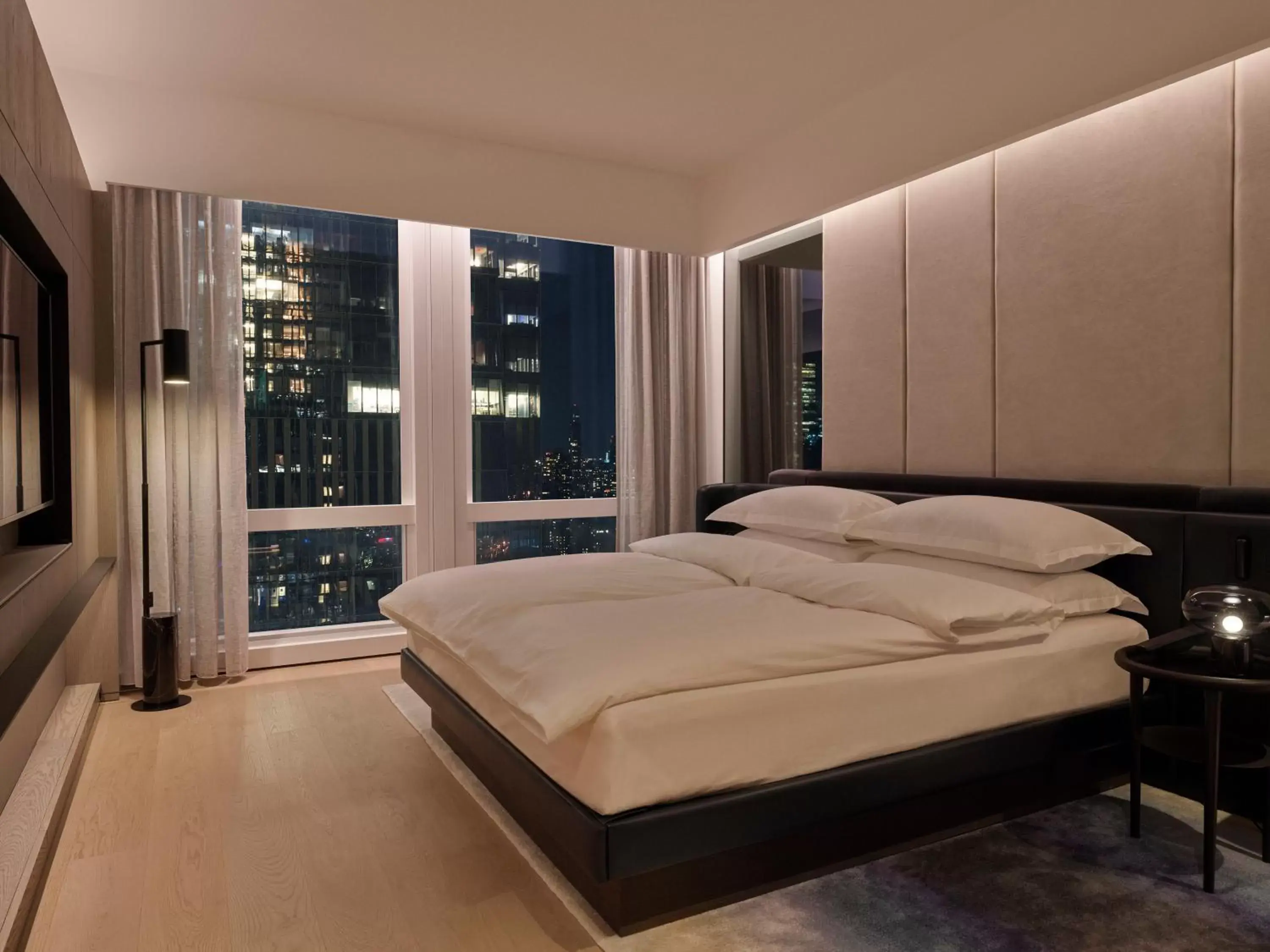 Property building, Bed in Equinox Hotel Hudson Yards New York City