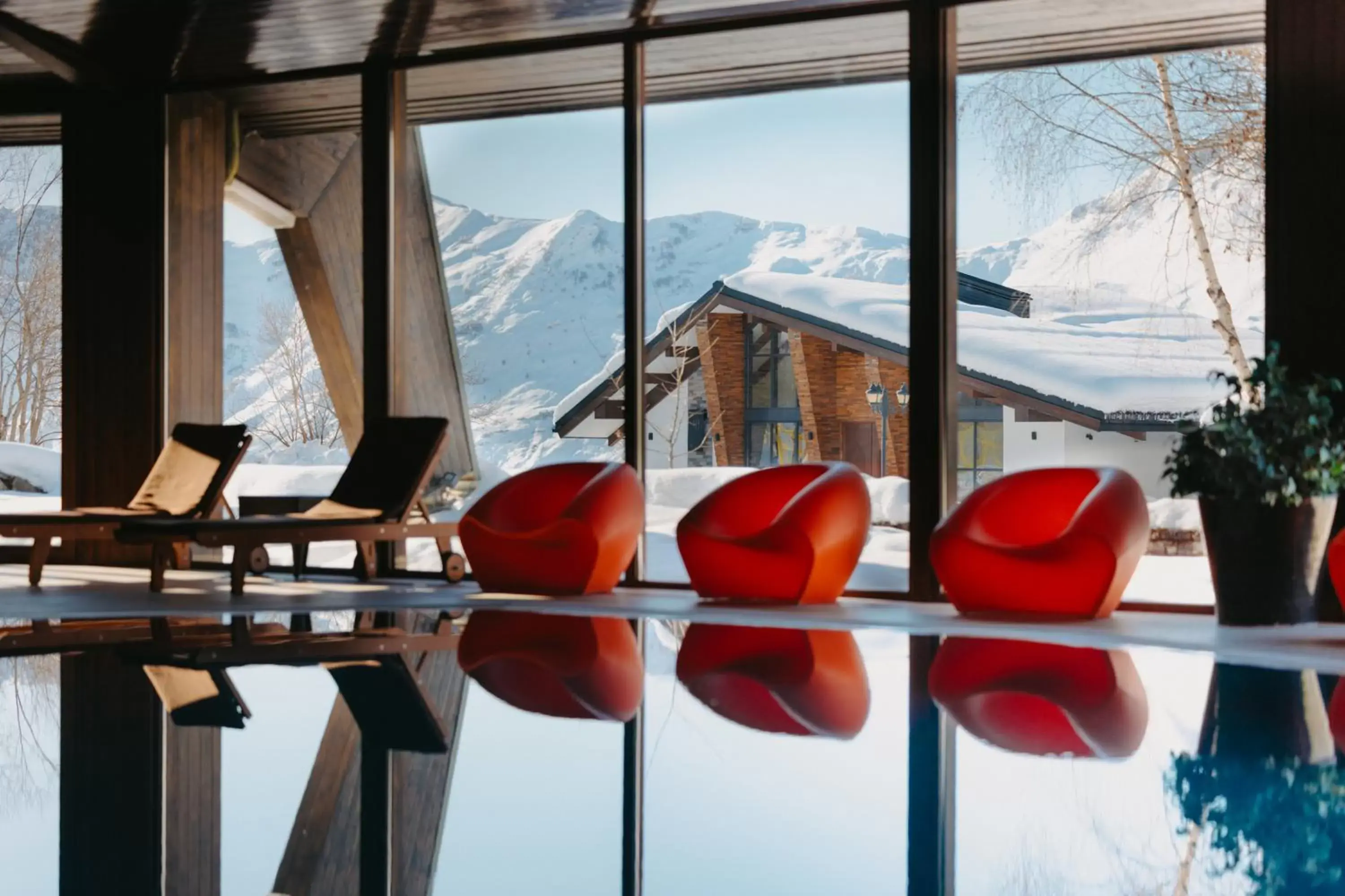 Mountain view, Swimming Pool in Marco Polo Hotel Gudauri