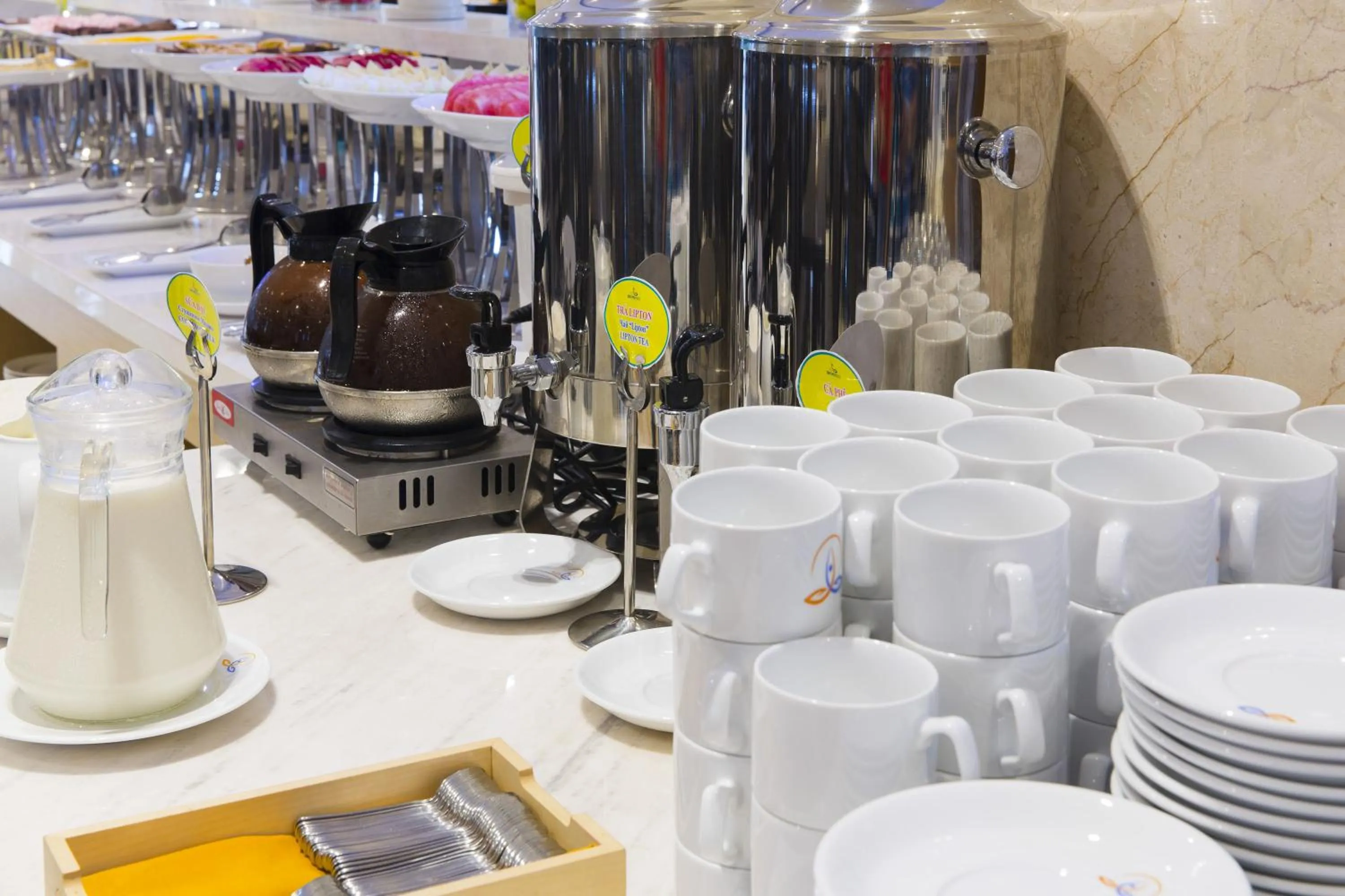 Buffet breakfast in Dendro Gold Hotel