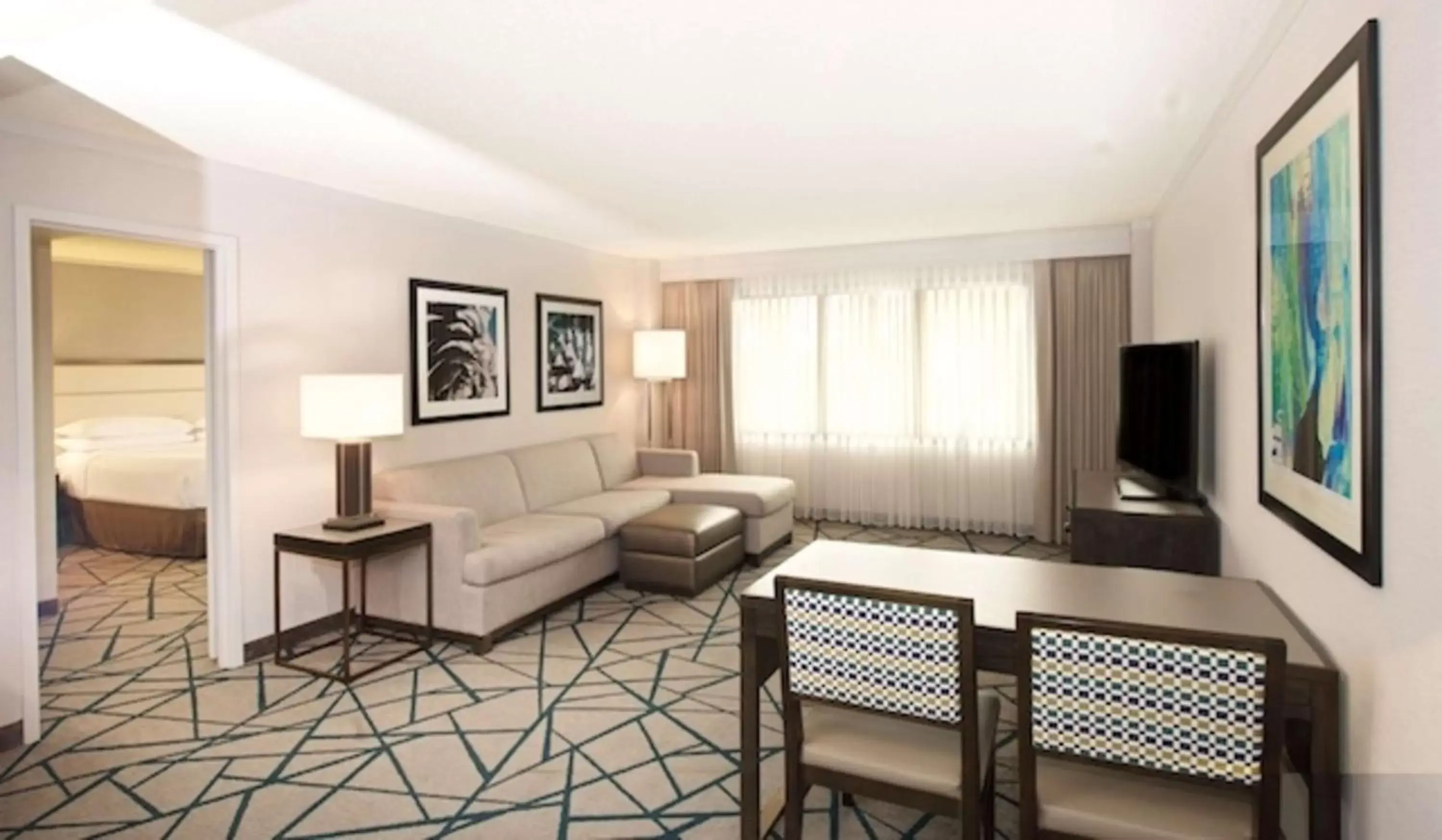 Bedroom, Seating Area in Embassy Suites by Hilton Portland Washington Square