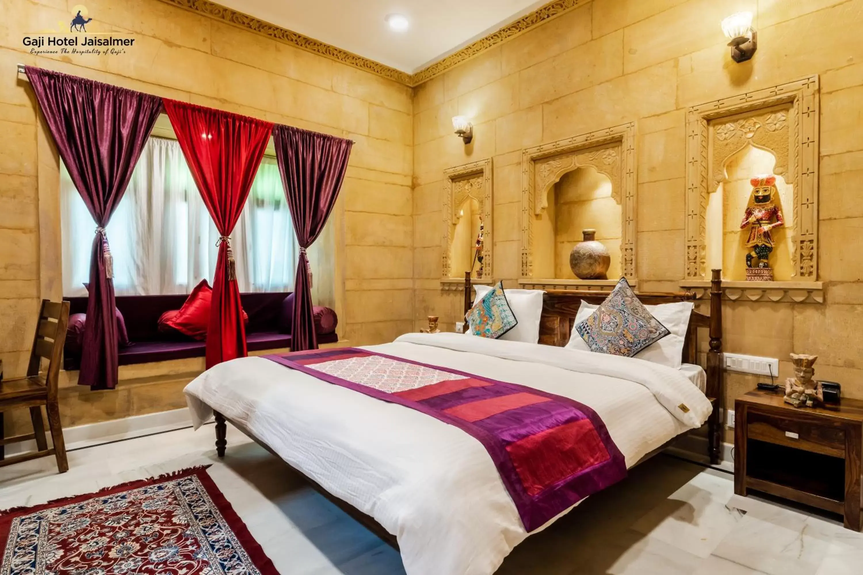 Bed in Gaji Hotel Jaisalmer