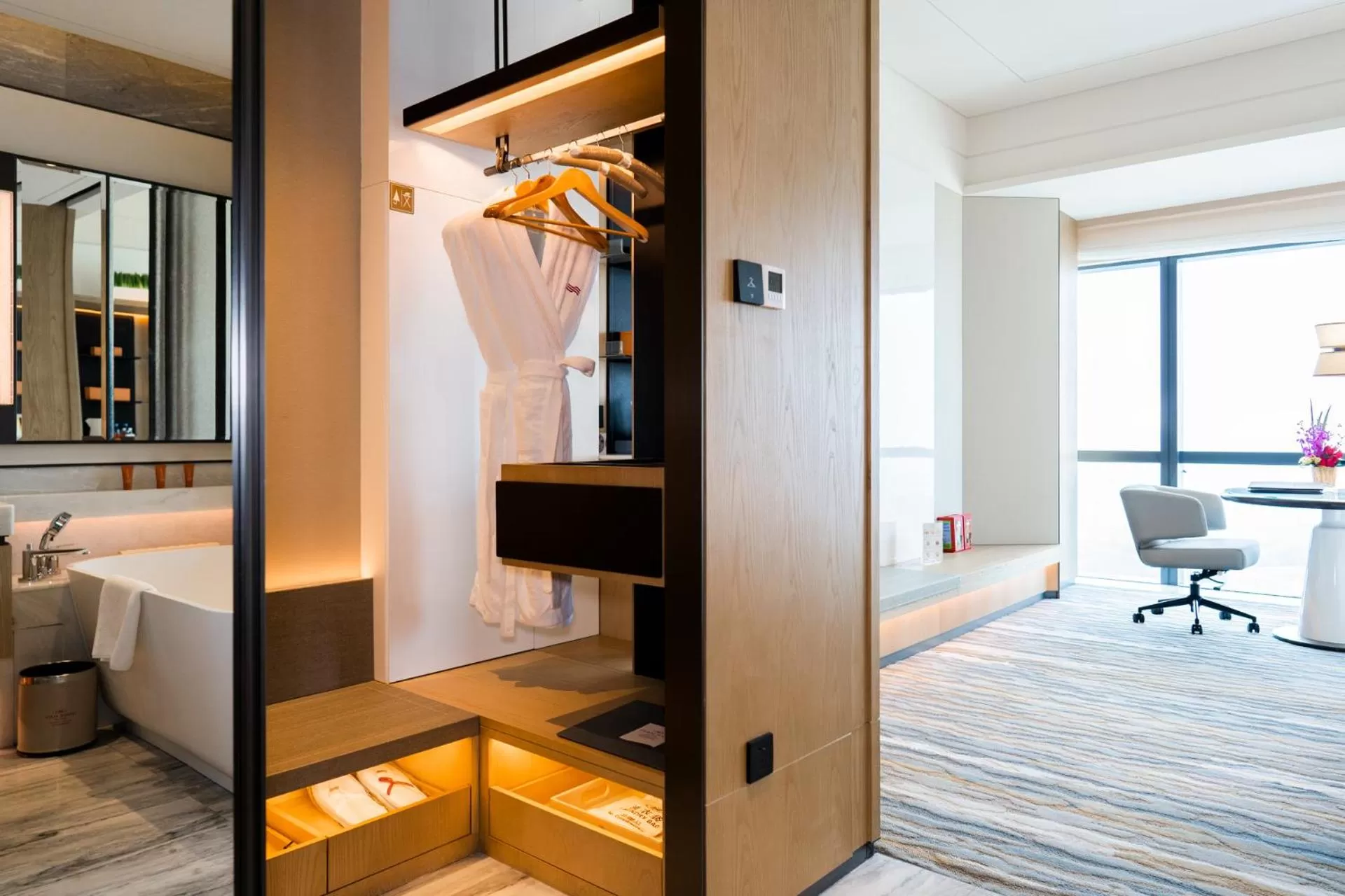 Seating area in Crowne Plaza Shenzhen Nanshan by IHG