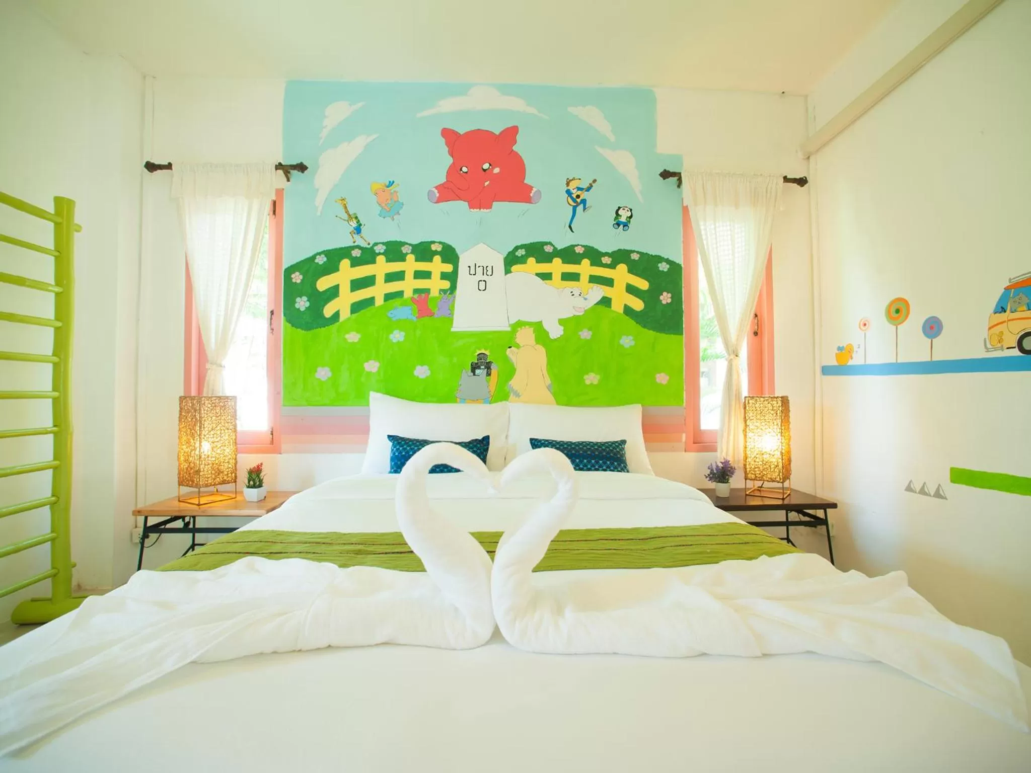 Bedroom, Bed in Baan Chokdee Pai Resort