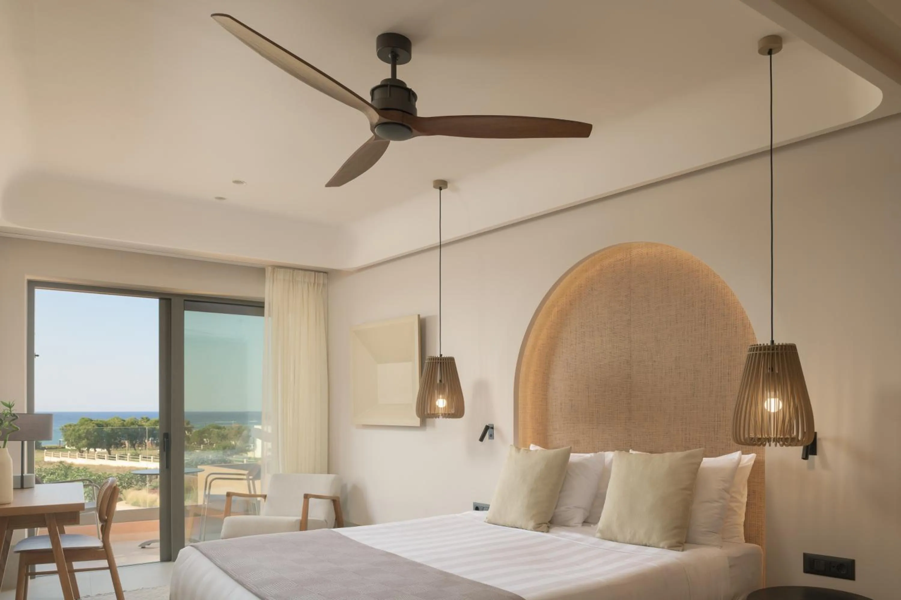 View (from property/room), Bed in Paralos Venus Suites Adults Only