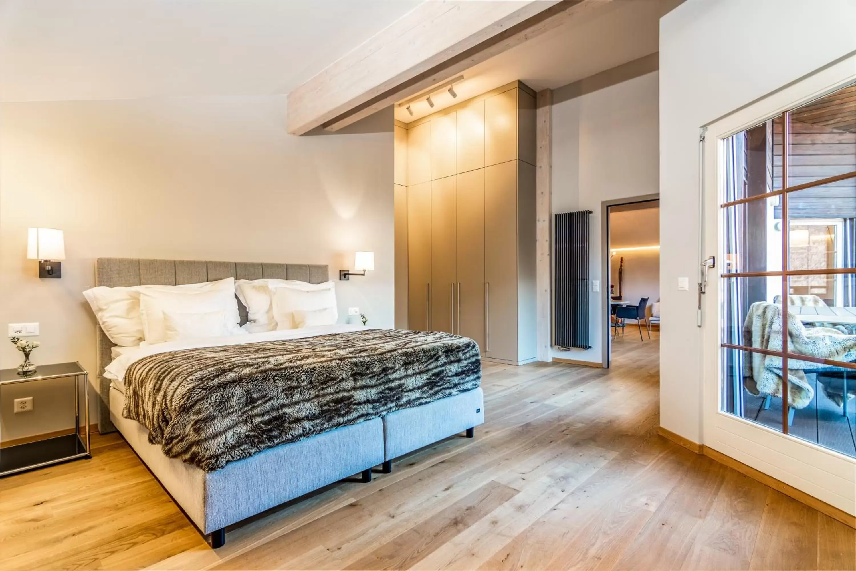 Bedroom, Bed in Waldhotel Fletschhorn Saas-Fee