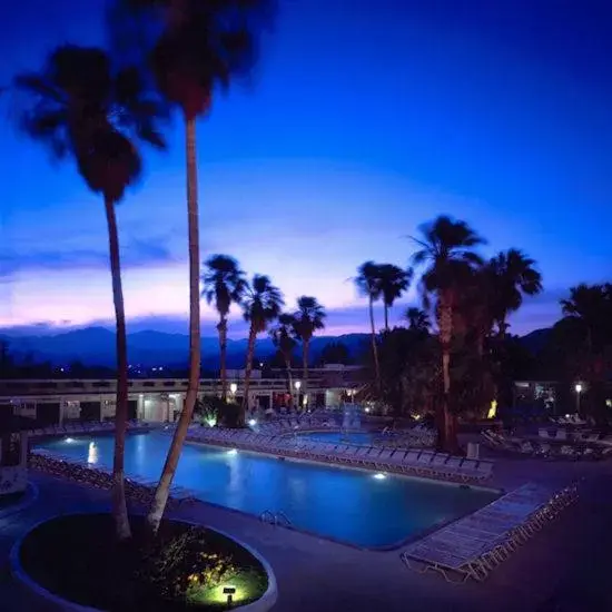 Night, Swimming Pool in Desert Hot Springs Spa Hotel