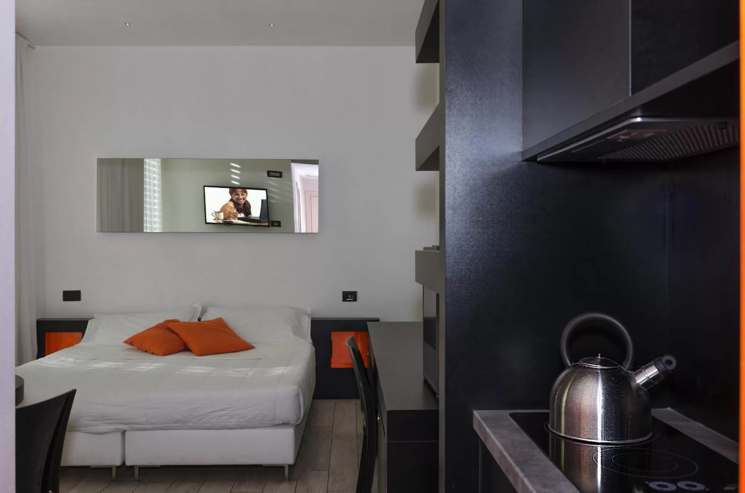 Bed in Blue Shades Hotel