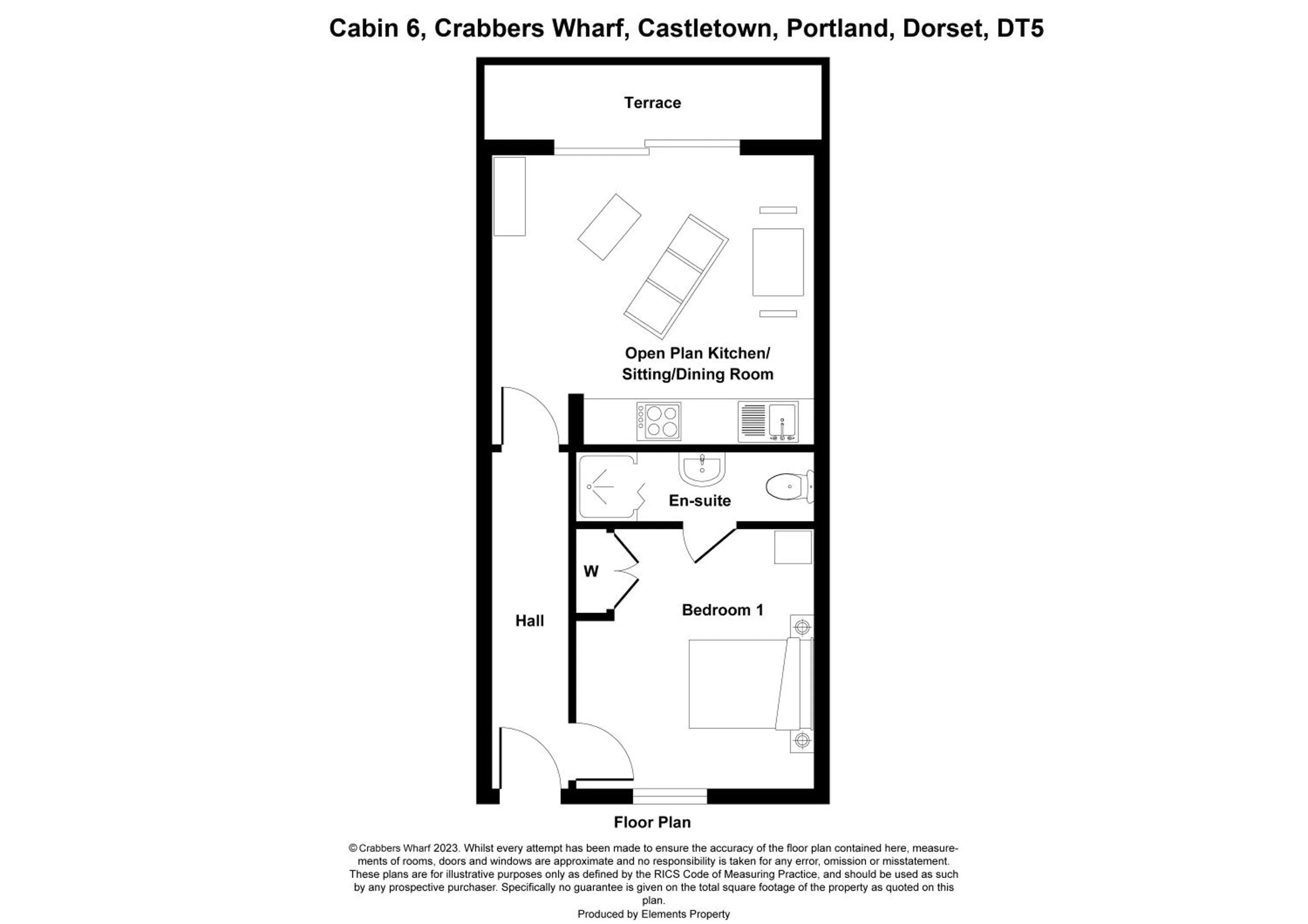 Floor plan in Crabbers' Wharf