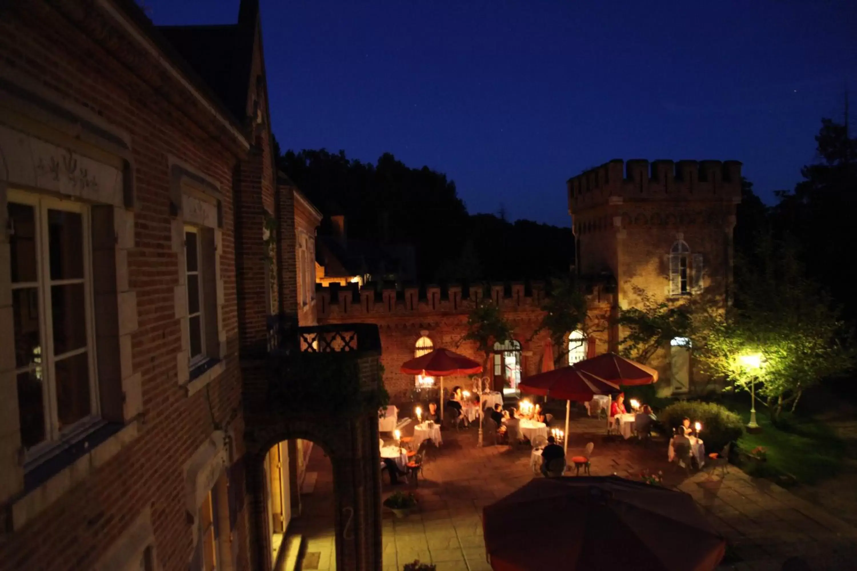 Patio in Hostellerie Du Château Les Muids