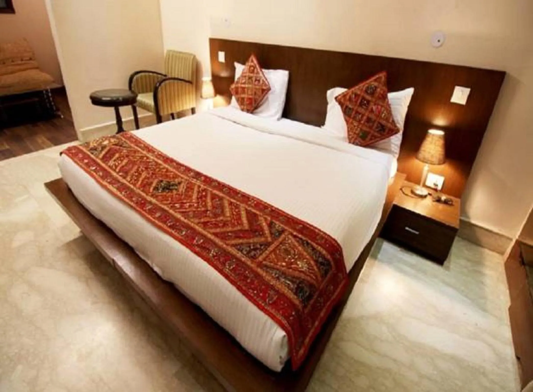 Bedroom in Evergreen Suites