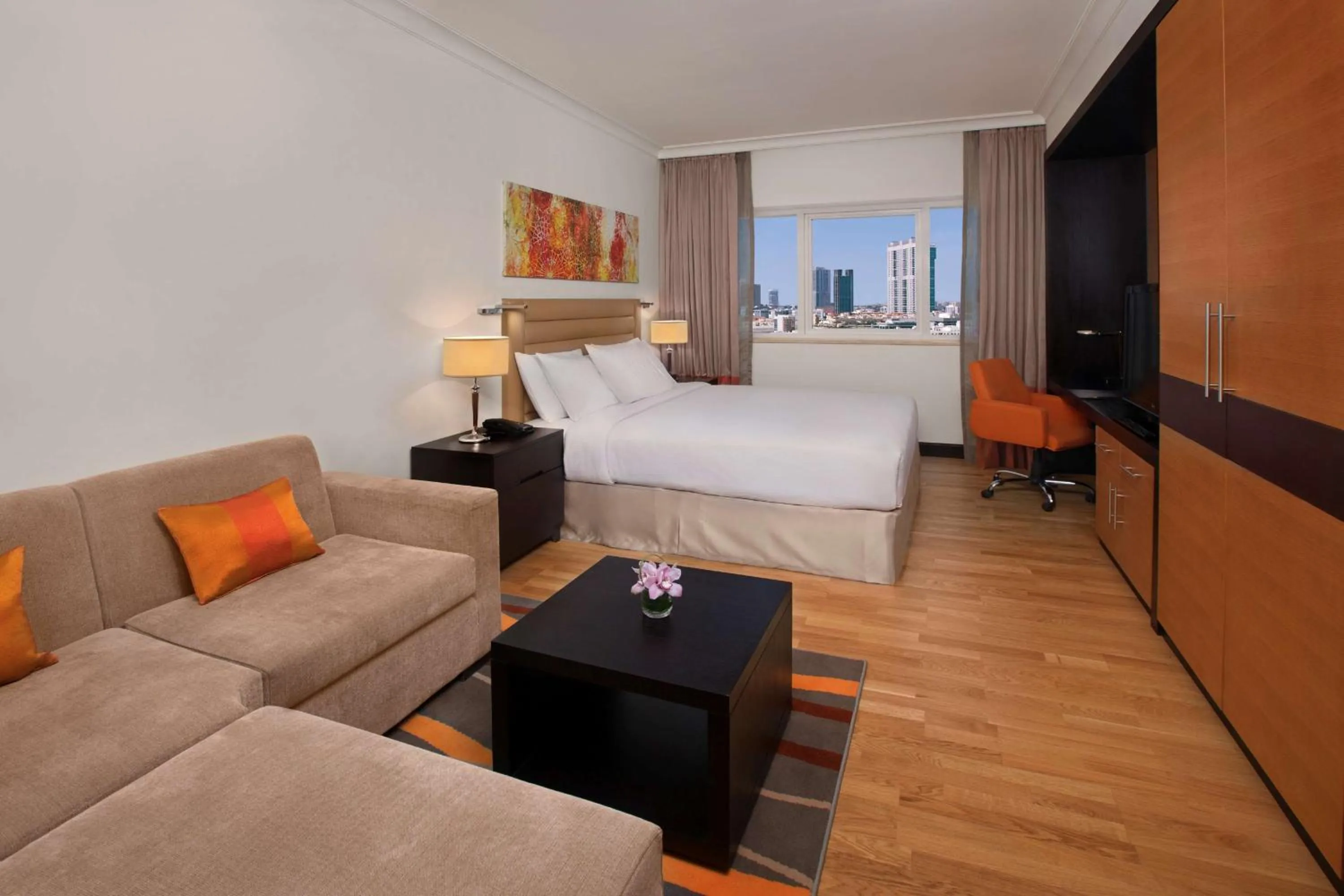 Bed in DoubleTree by Hilton Hotel and Residences Dubai – Al Barsha