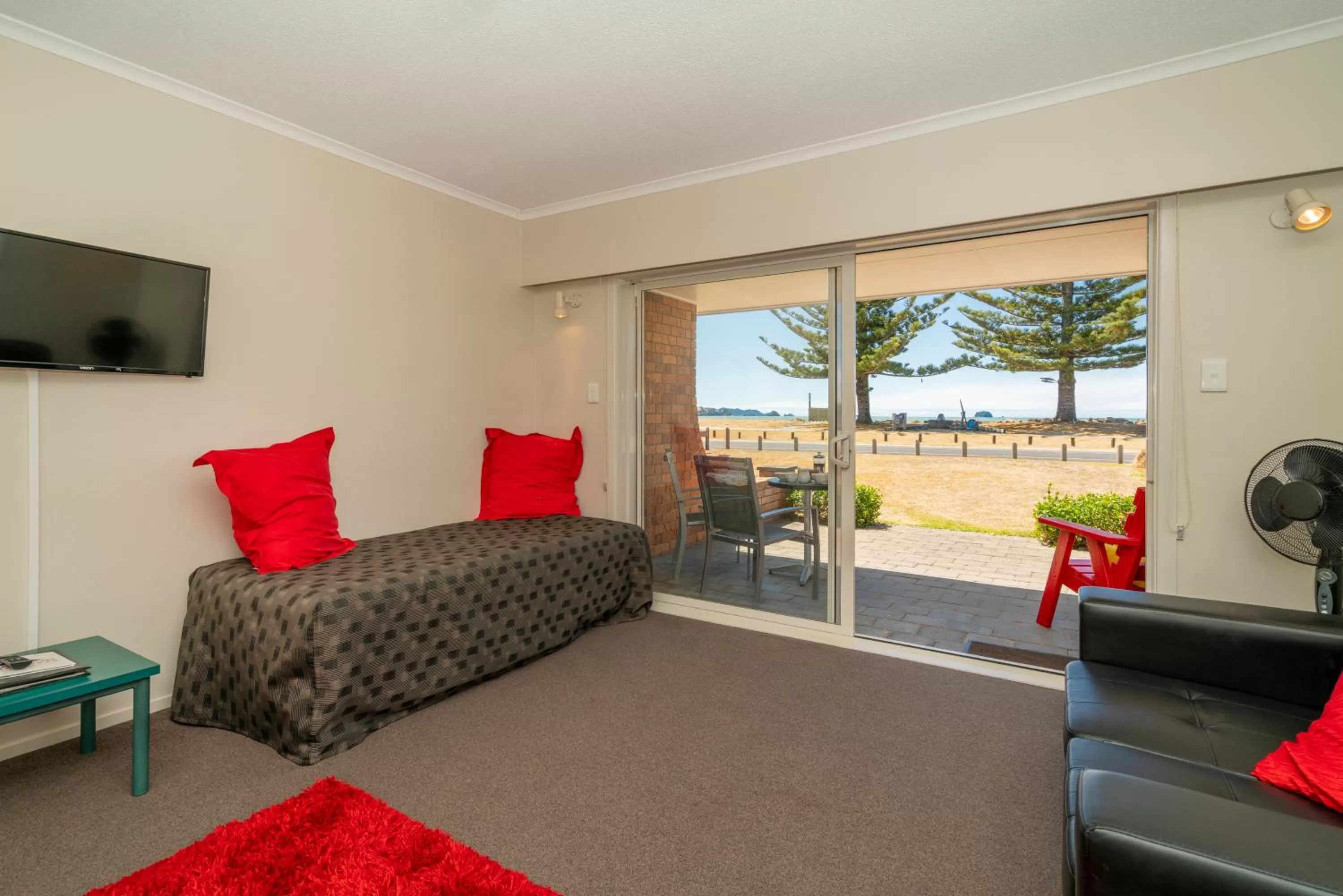 Living room in The Oceanside Motel
