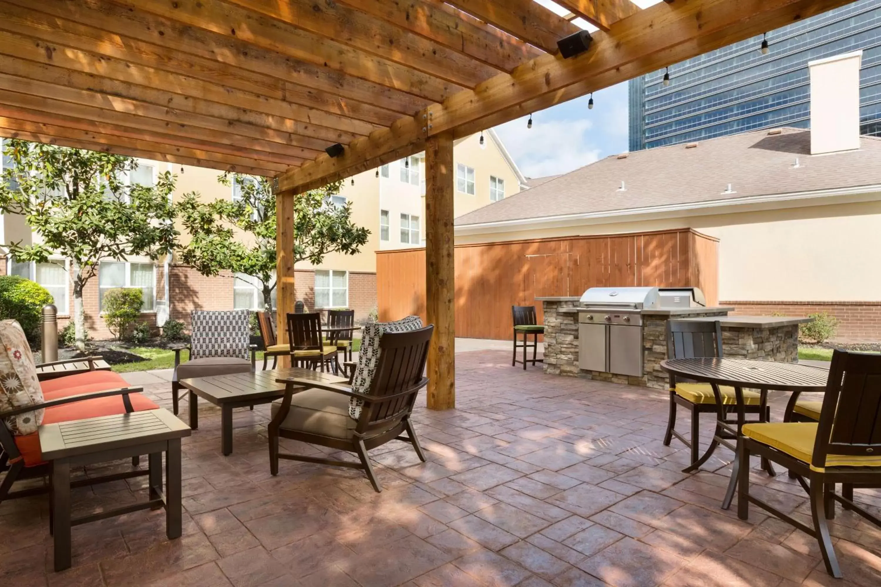 Patio, Restaurant/Places to Eat in Homewood Suites by Hilton Houston-Westchase