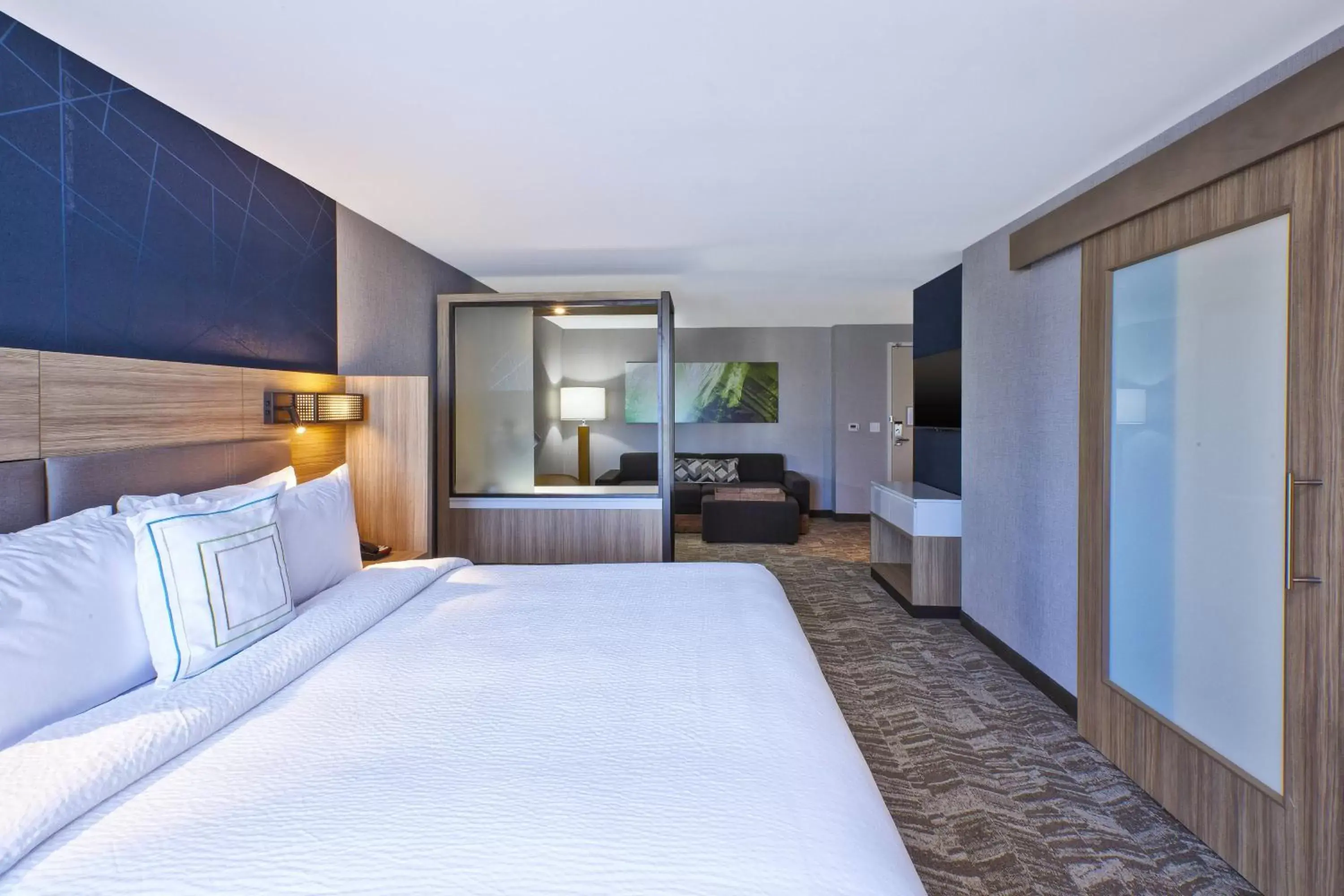 Bedroom, Bed in SpringHill Suites by Marriott St. Joseph Benton Harbor