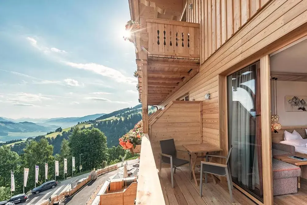 Natural landscape, Balcony/Terrace in Natur- und Wellnesshotel Höflehner