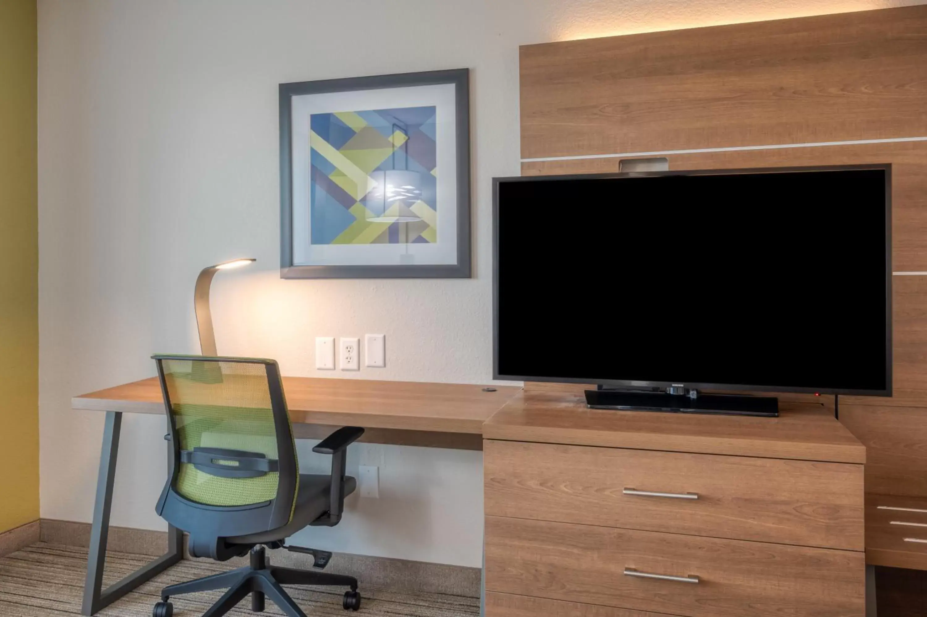 Photo of the whole room, TV/Entertainment Center in Holiday Inn Express Hotel & Suites Greenville, an IHG Hotel