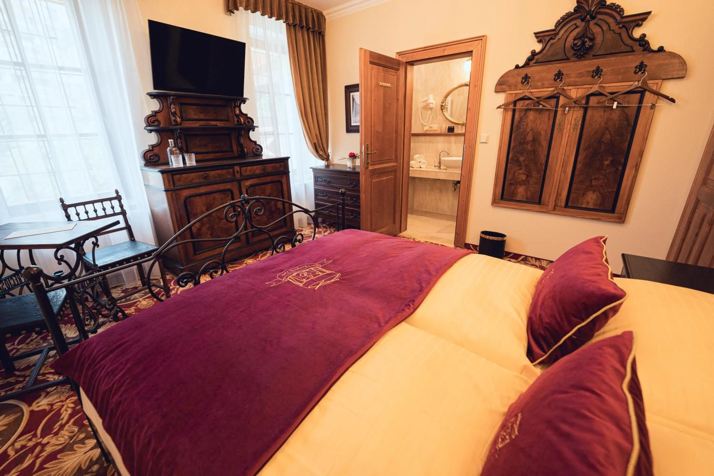 Bed in Hotel Svatojánský Dvůr