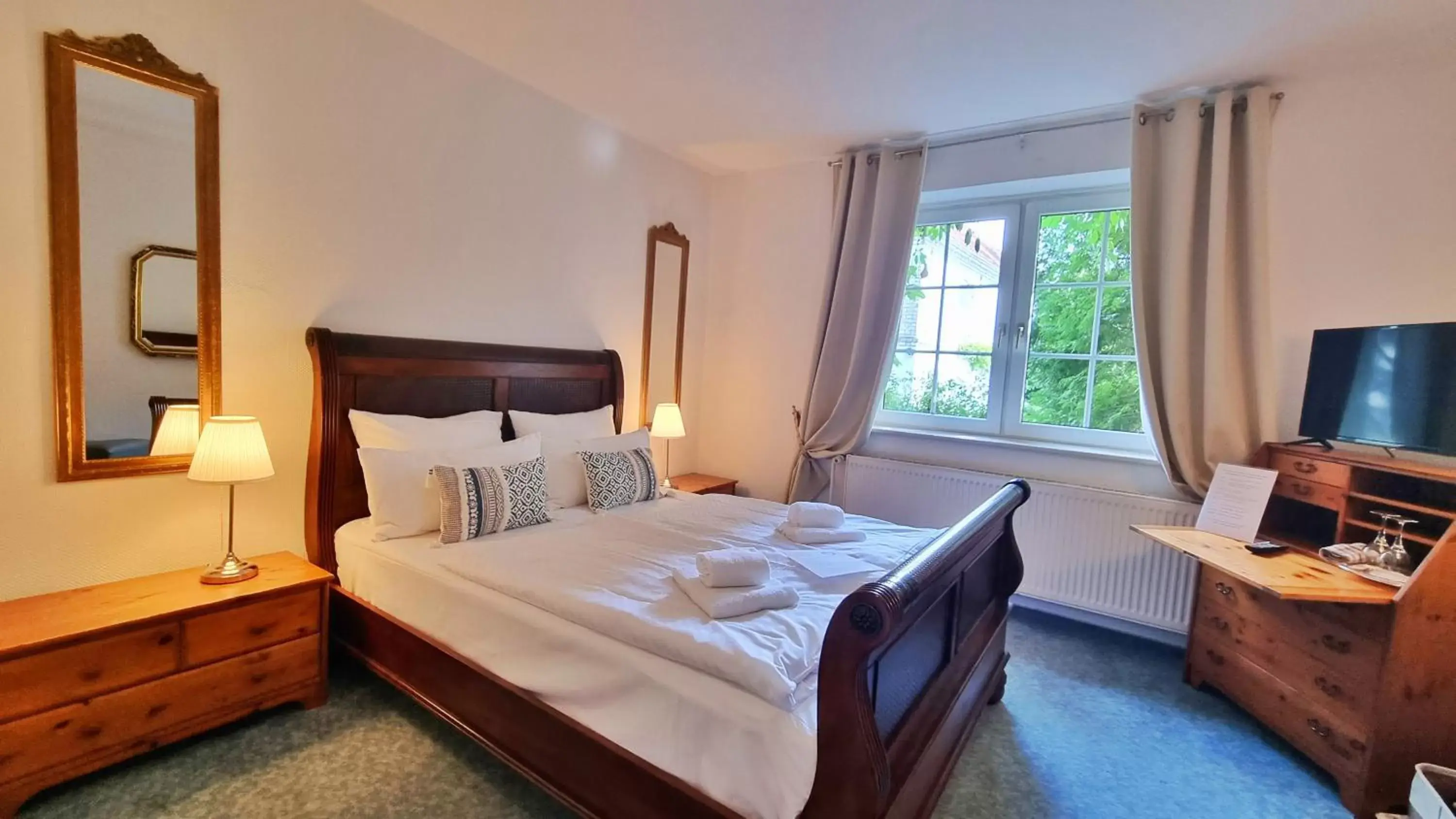 Living room, Bed in Landhaus Kyritz