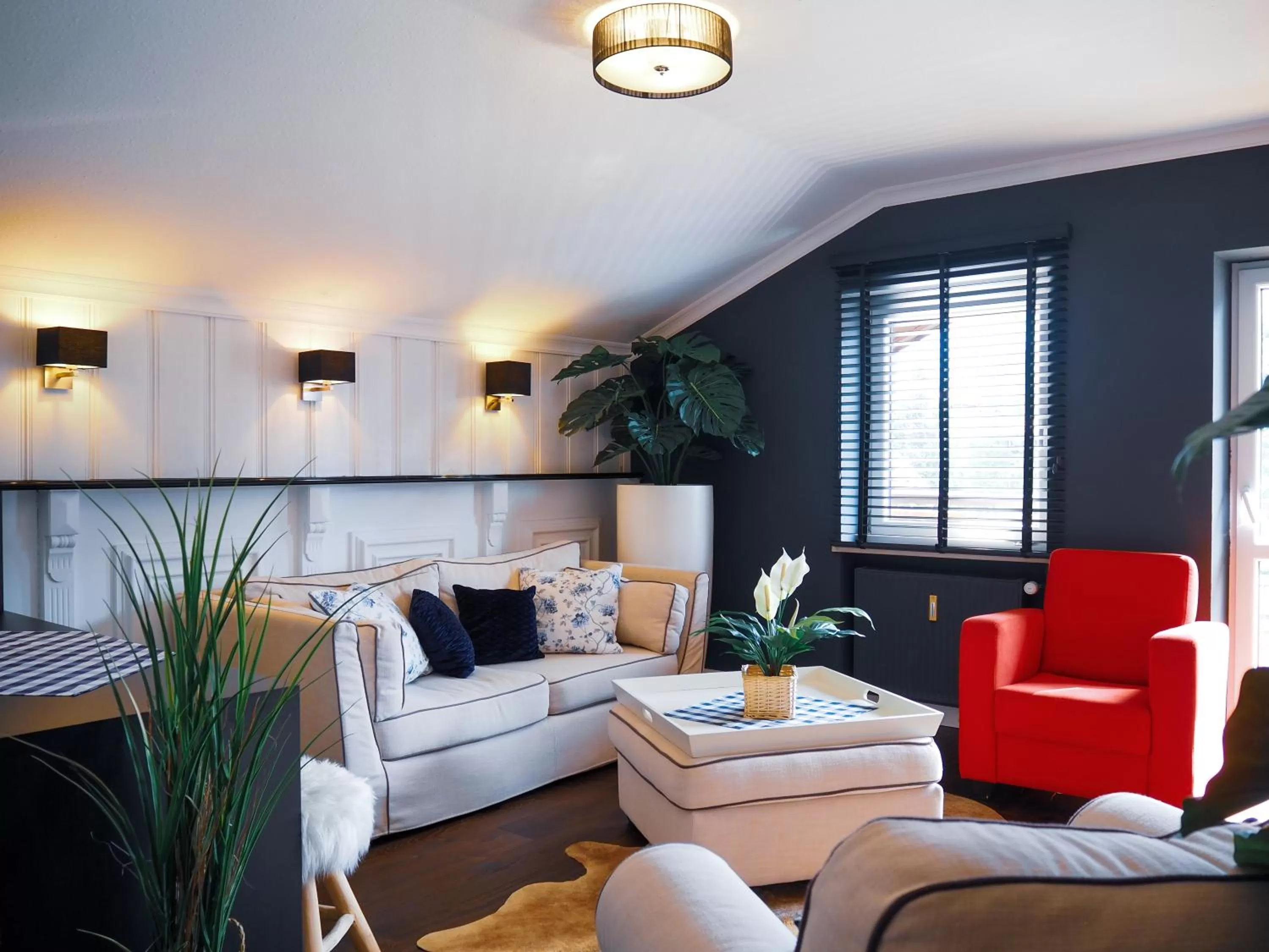 Living room, Seating Area in Sauna & Whirlpool - ALPENLIEBE APARTments