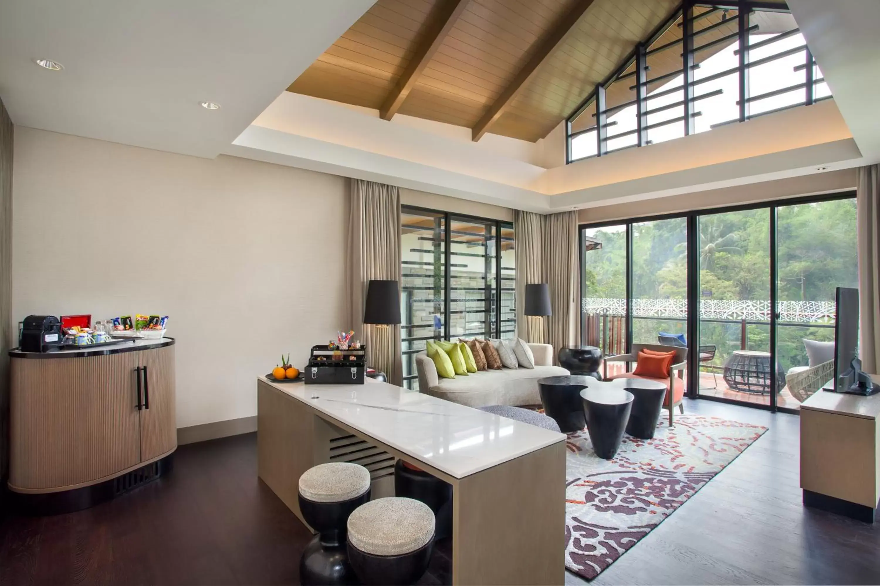 Living room, Kitchen/Kitchenette in Pullman Ciawi Vimala Hills Resort