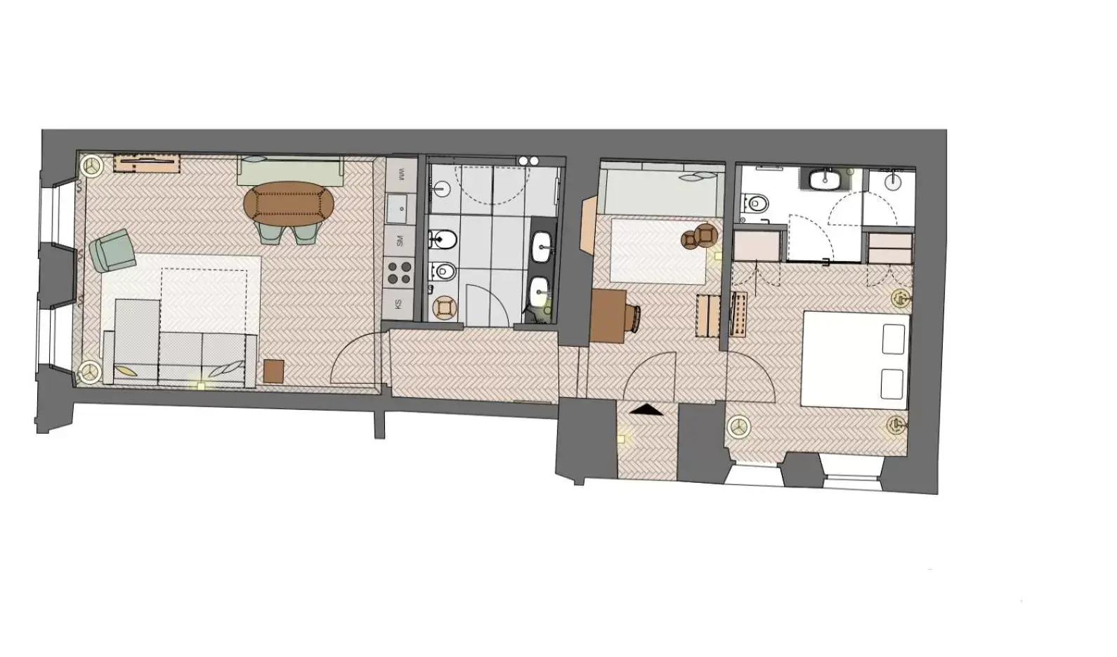 Floor Plan in Kuntino Suites