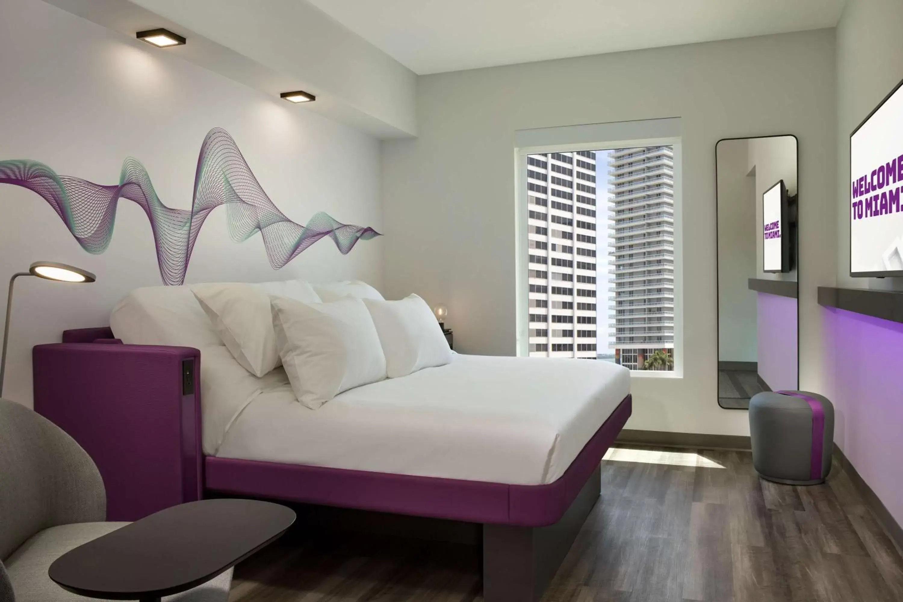 Bedroom, Bed in YOTEL Miami