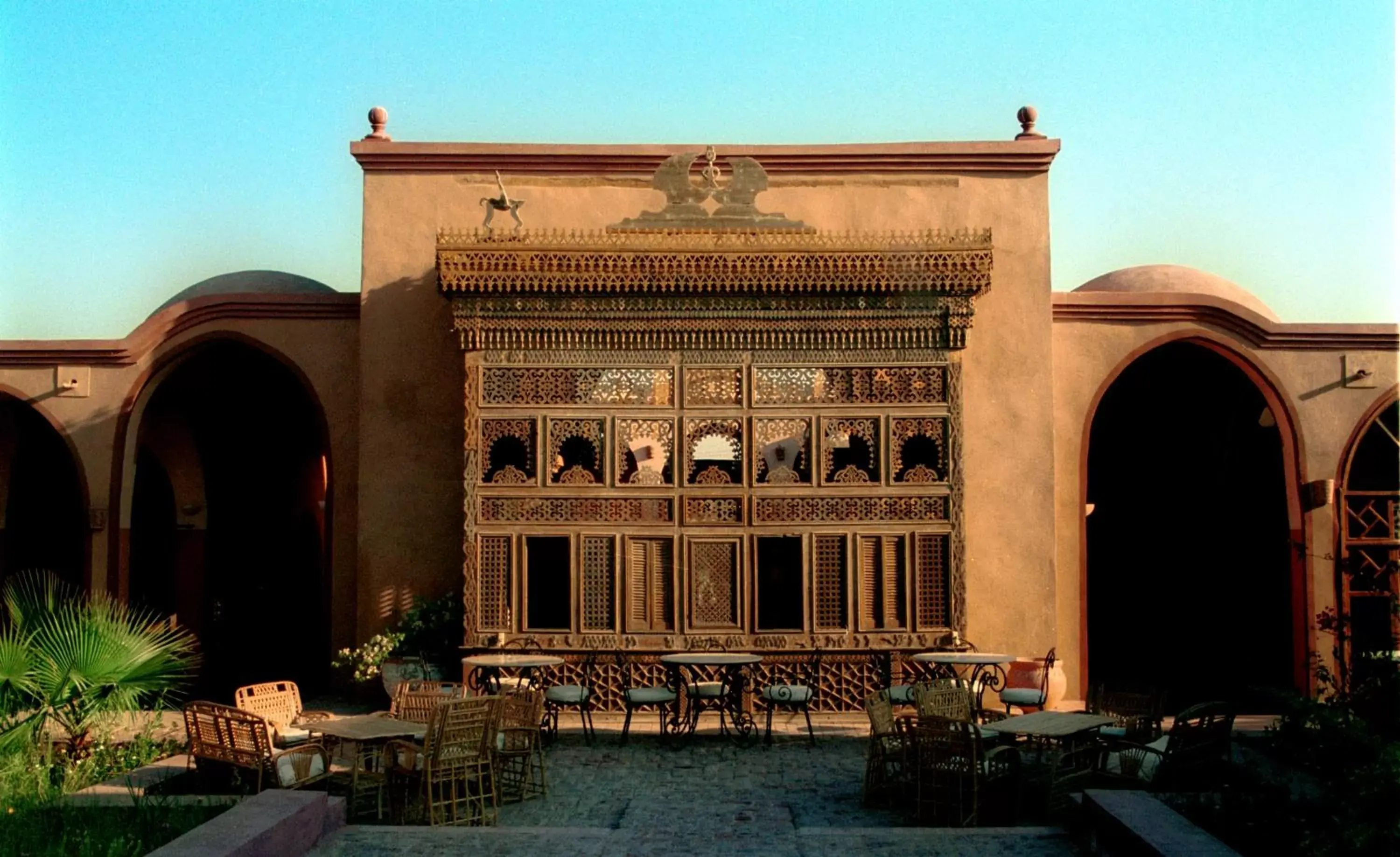 Patio, Property Building in Al Moudira Hotel