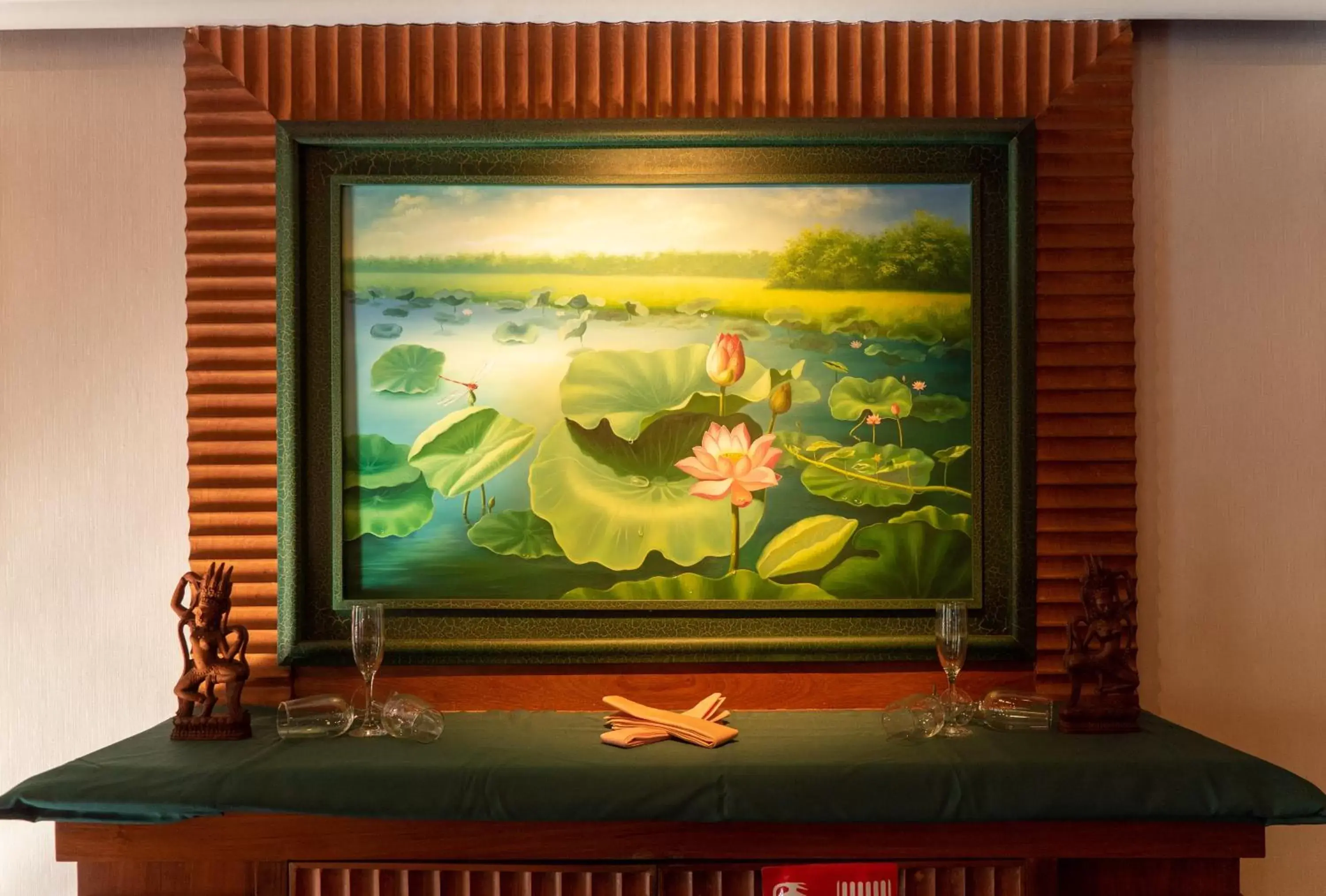 Decorative detail, TV/Entertainment Center in Sokha Angkor Resort