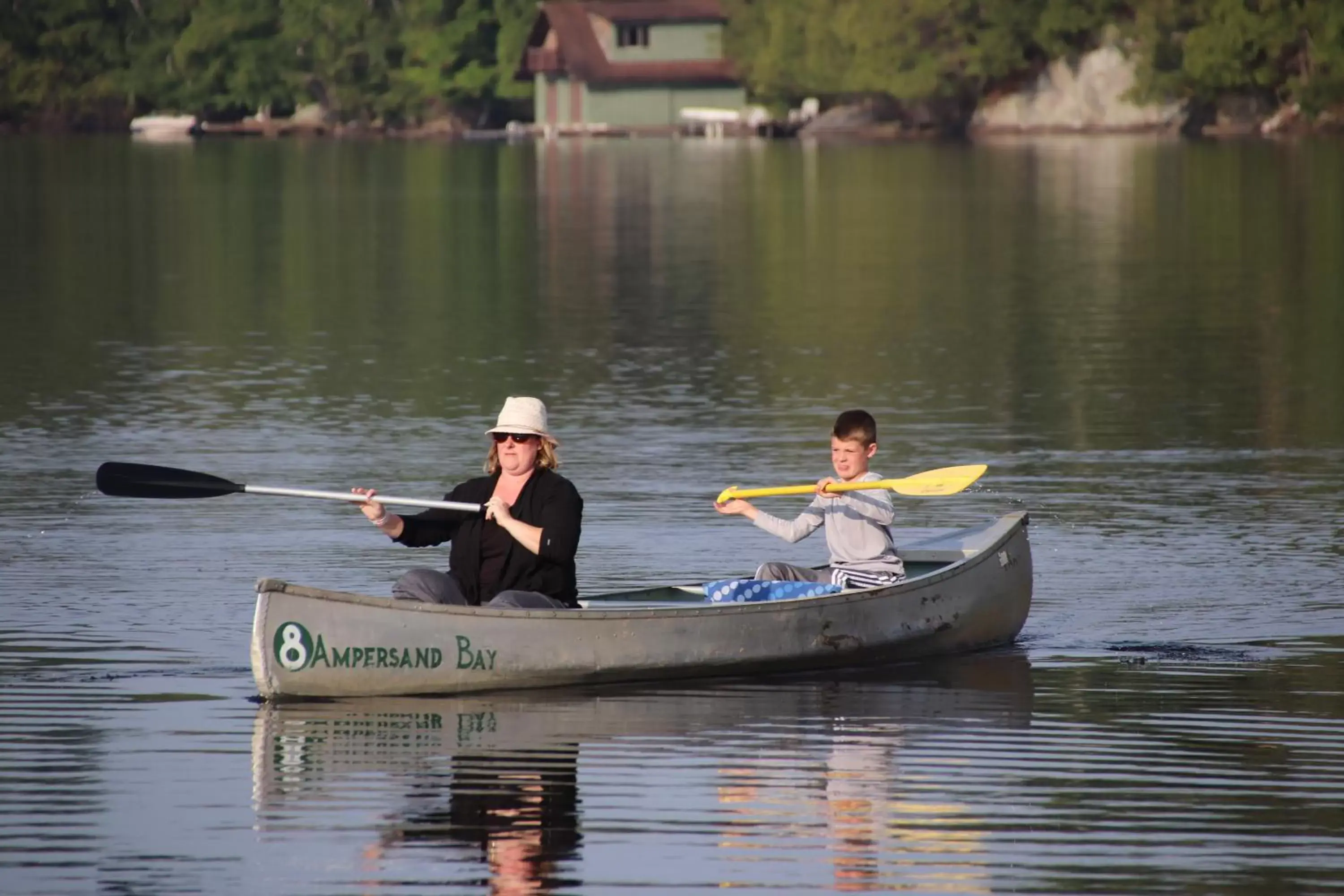 Canoeing in Ampersand Bay Resort