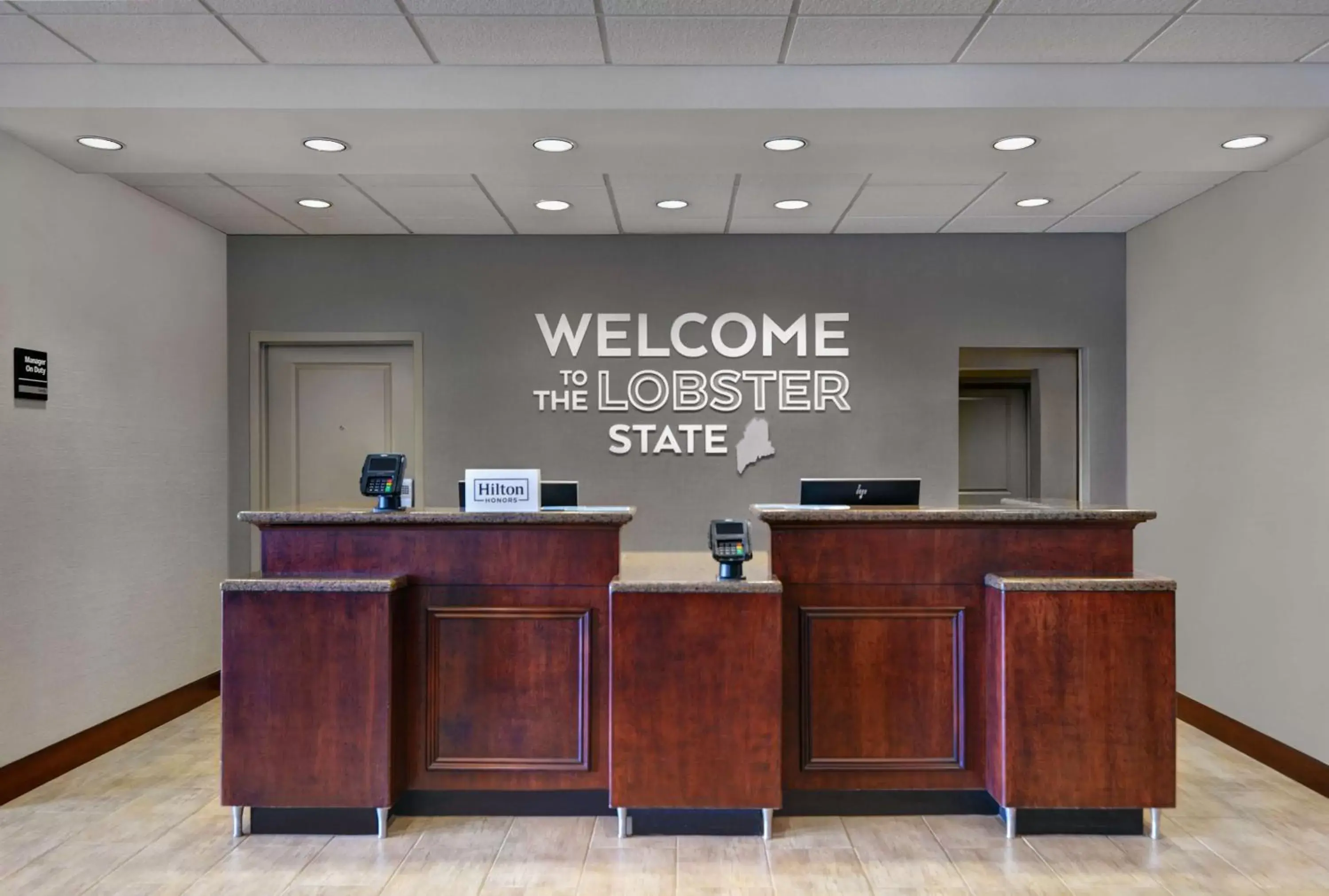 Lobby or reception in Hampton Inn Bath - Brunswick Area , ME Lobby or reception in Hampton Inn Bath - Brunswick Area , ME