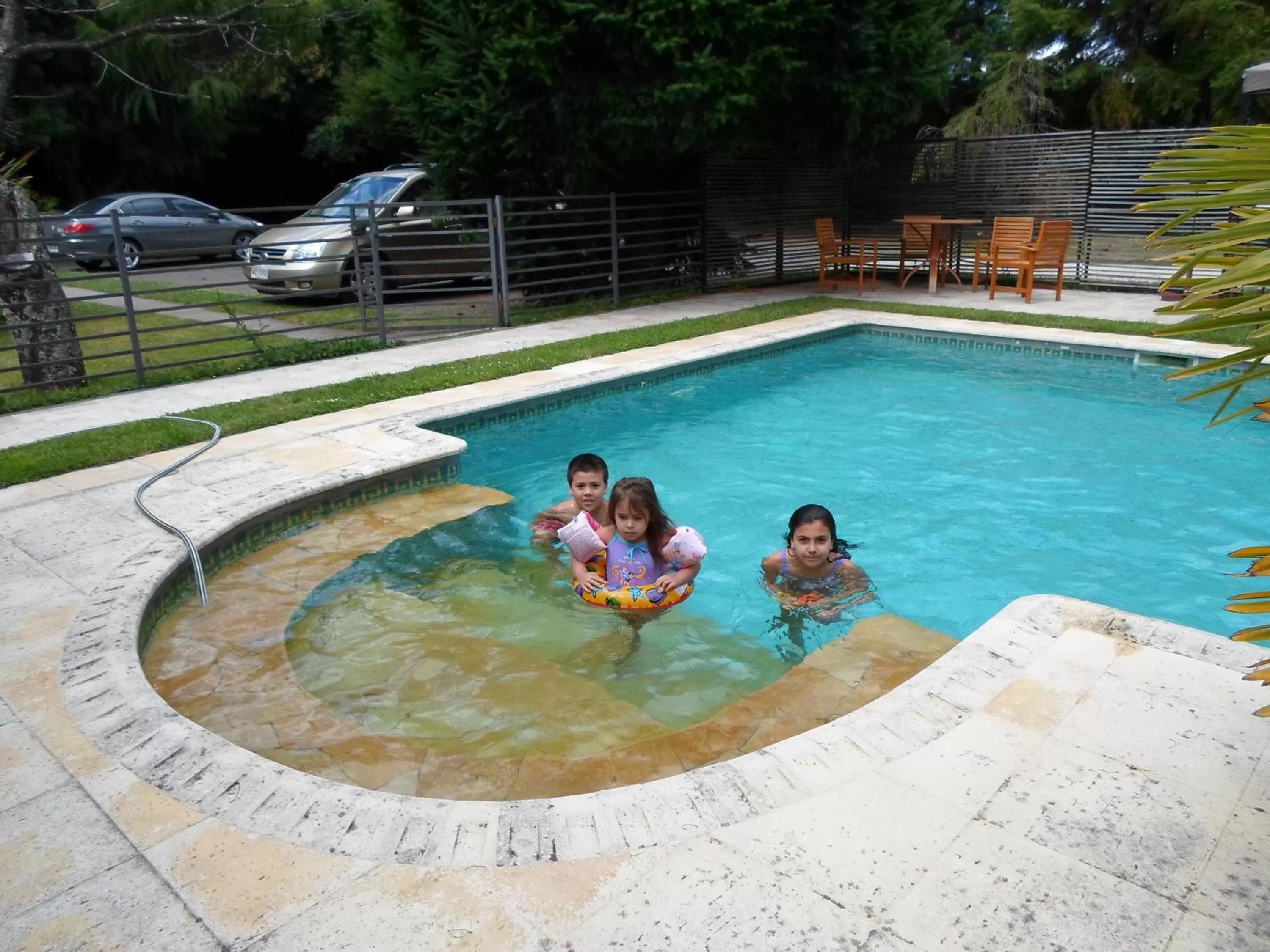 Pool view in Hotel Malalhue