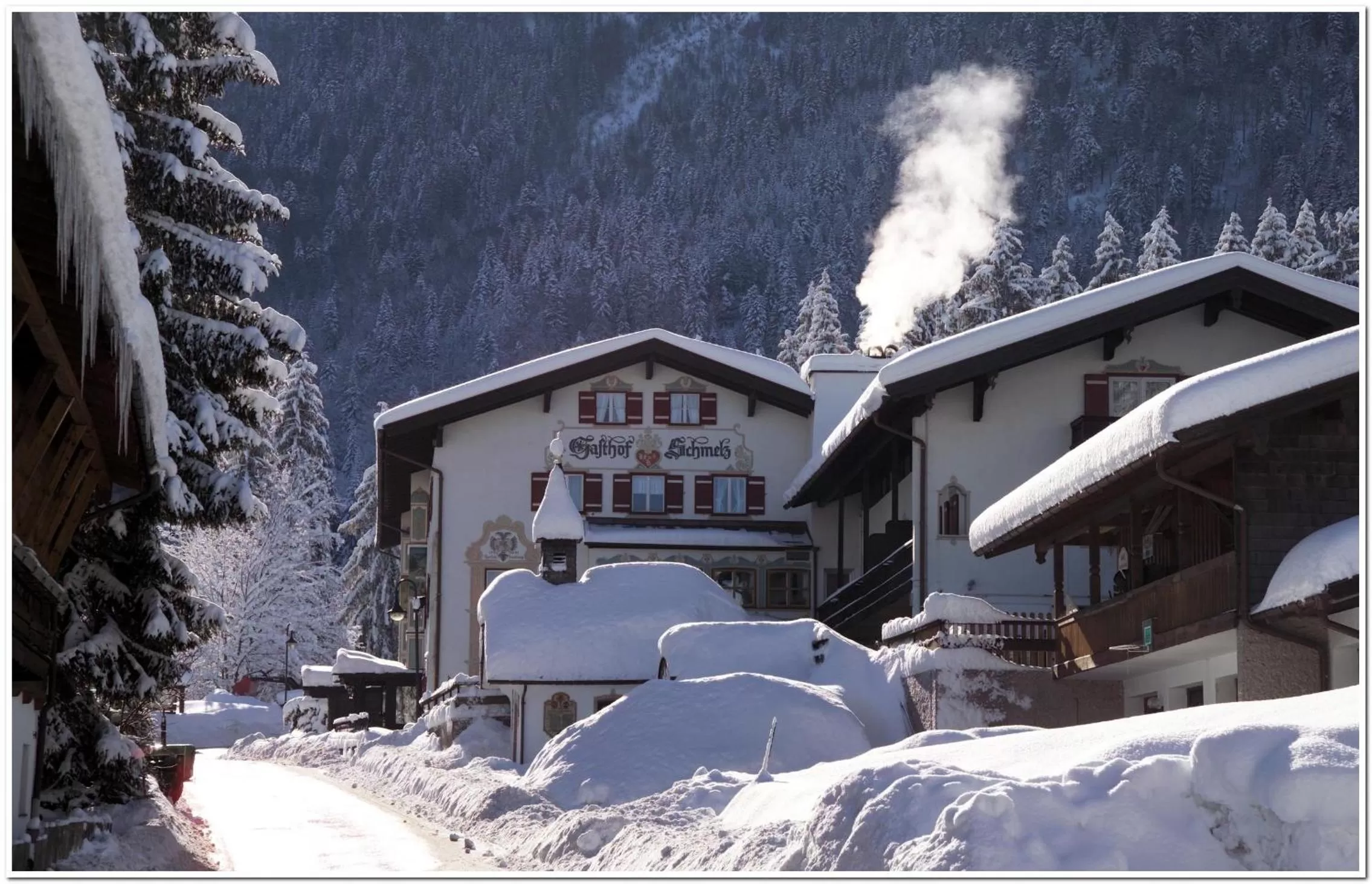 Property building in Aktivhotel & Gasthof Schmelz Ihr familienfreundliches Urlaubs Hotel mit Wellness Almsauna ab Februar Chiemgau Karte