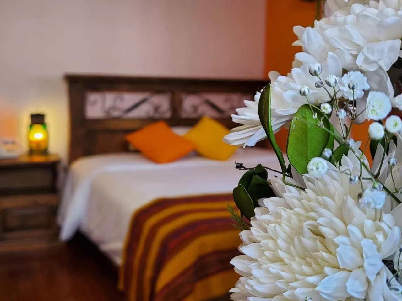 Decorative detail, Bed in Patio de Piedra Hotel Boutique