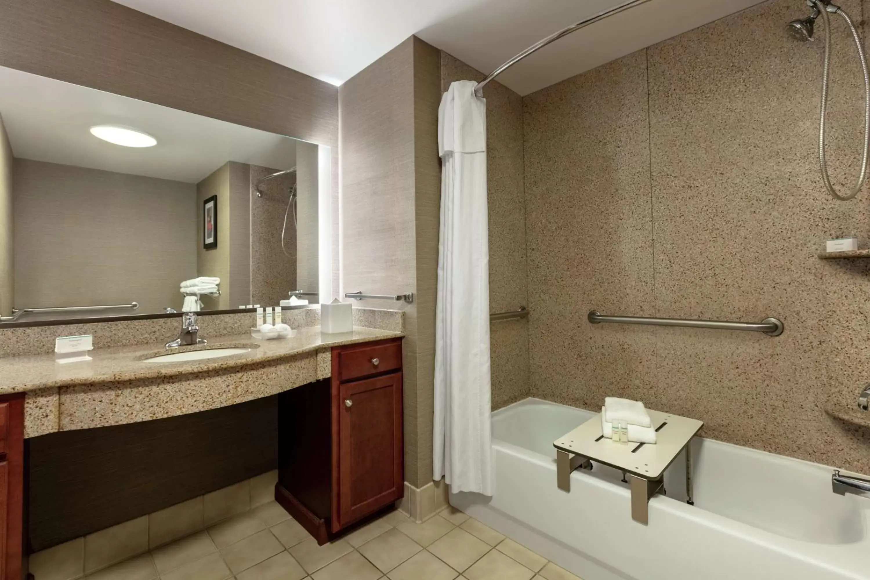 Bathroom in Homewood Suites by Hilton Harrisburg East-Hershey Area Bathroom in Homewood Suites by Hilton Harrisburg East-Hershey Area