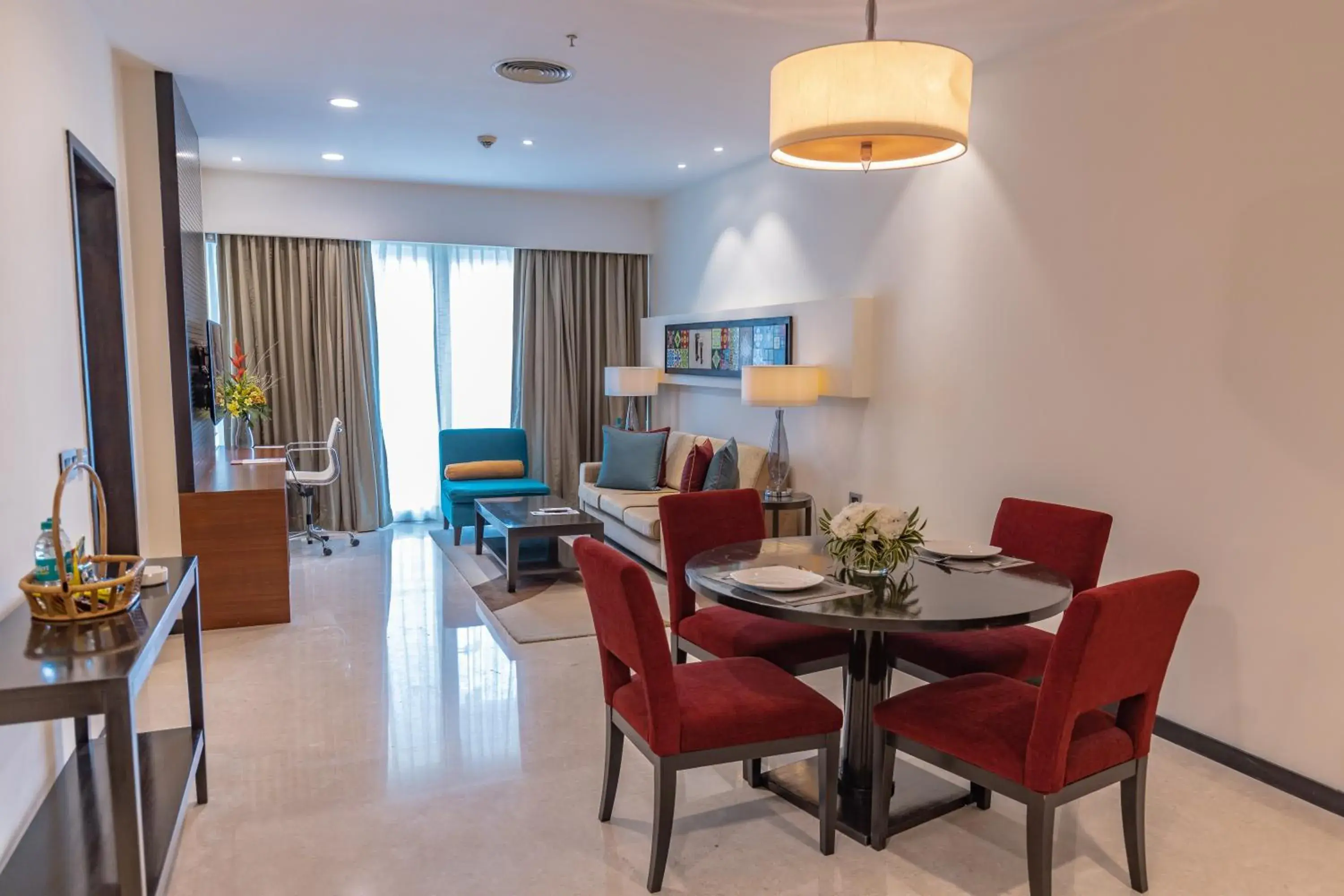 Living room, Dining Area in Somerset Greenways Chennai