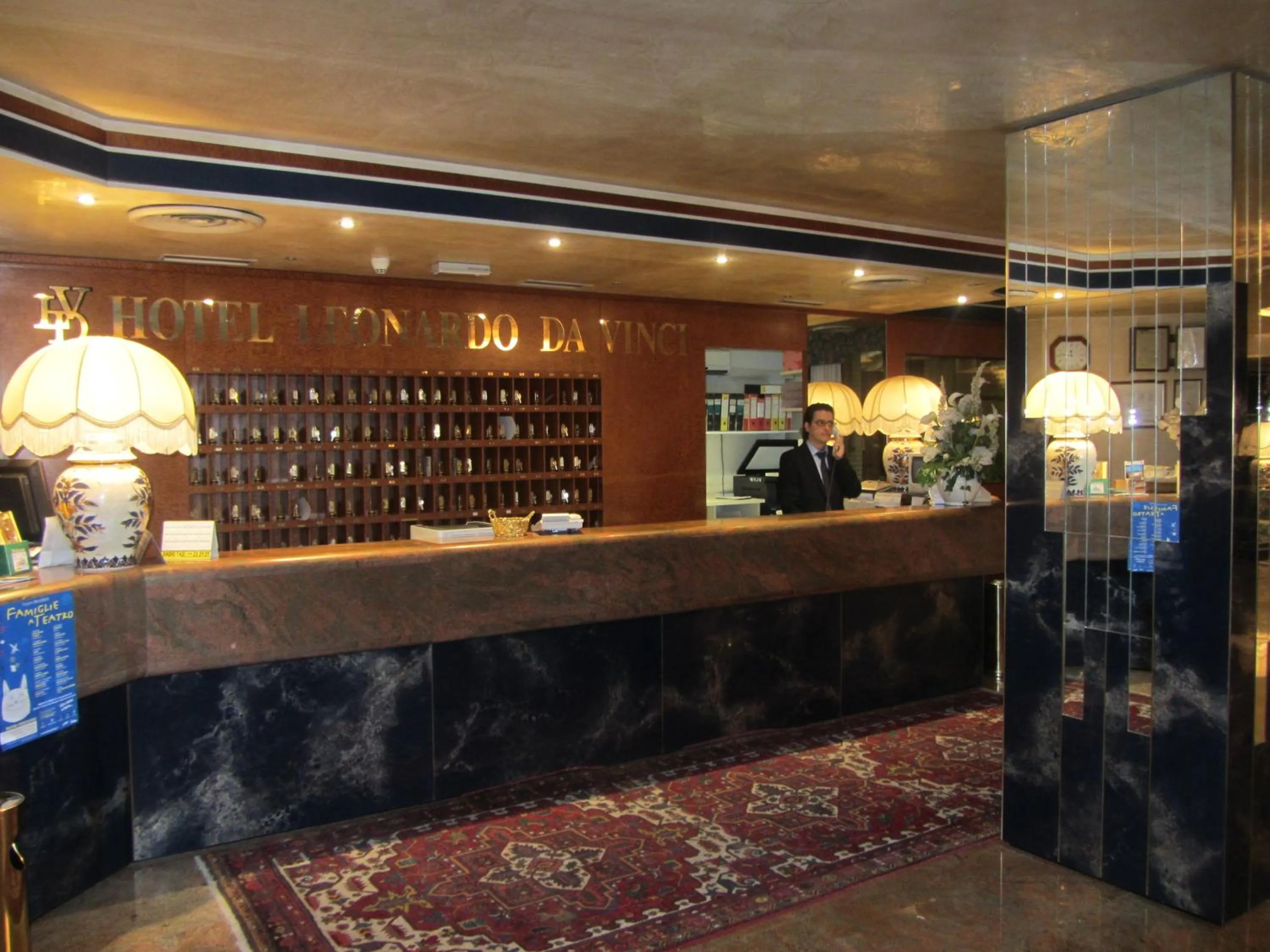 Lobby or reception in Hotel Leonardo Da Vinci