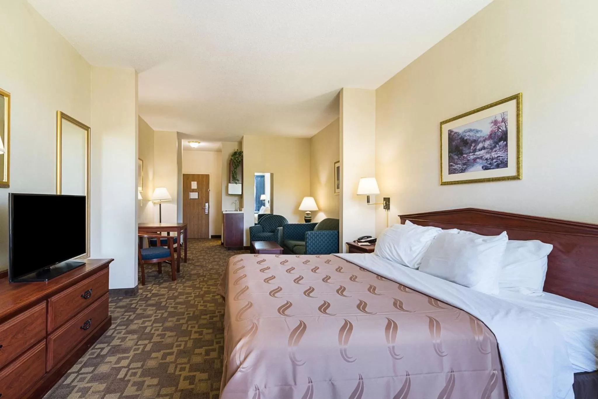 TV and multimedia, Bed in Quality Inn & Suites Schoharie near Howe Caverns