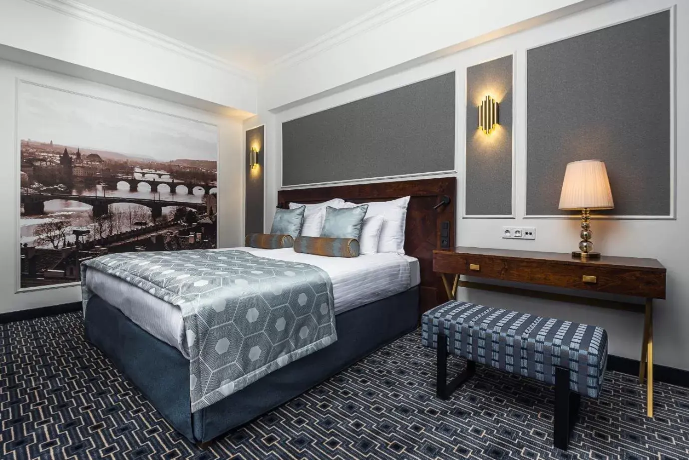 Bed in Grand Hotel International - Czech Leading Hotels