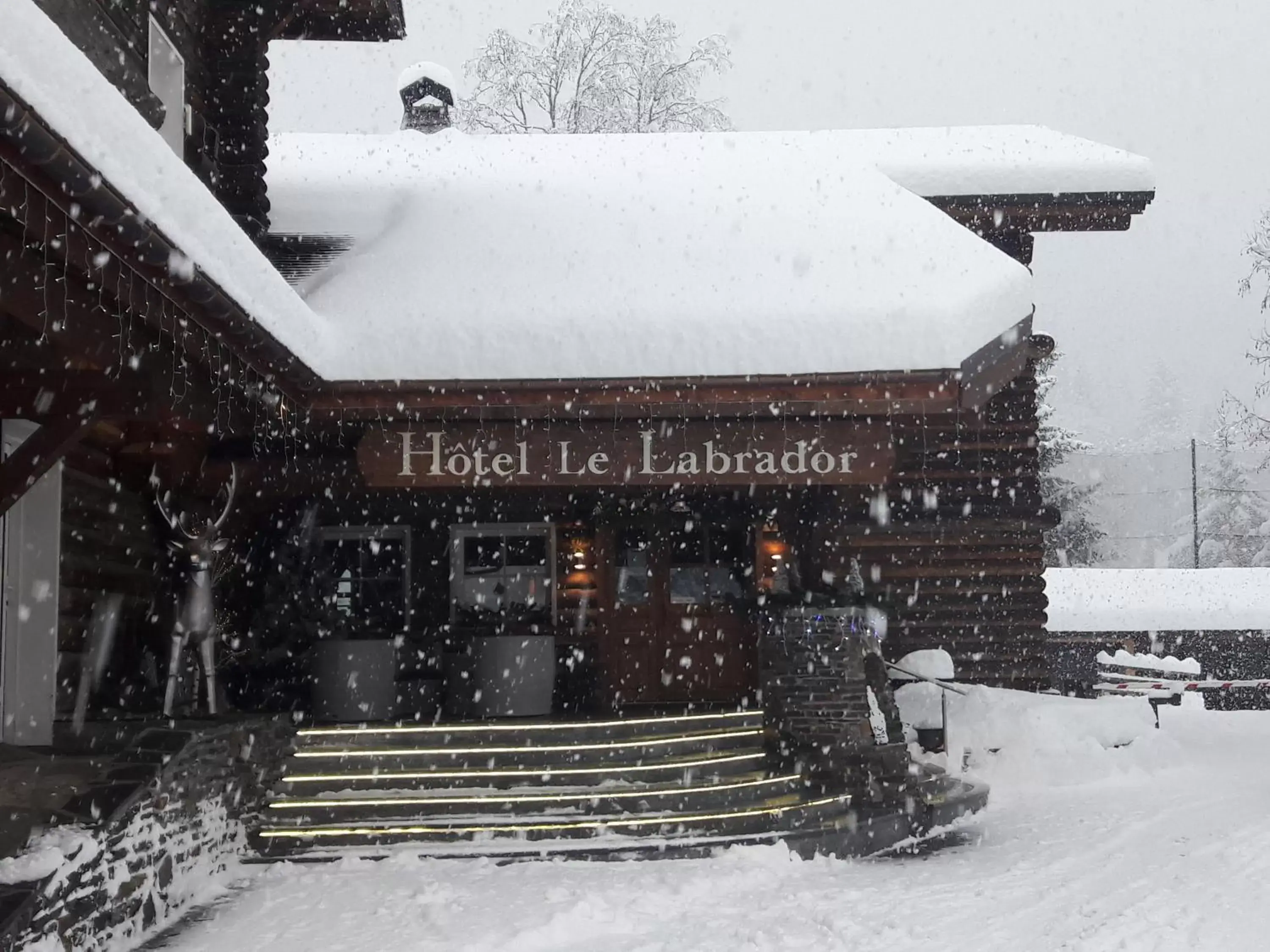 Property building, Winter in Hôtel Le Labrador