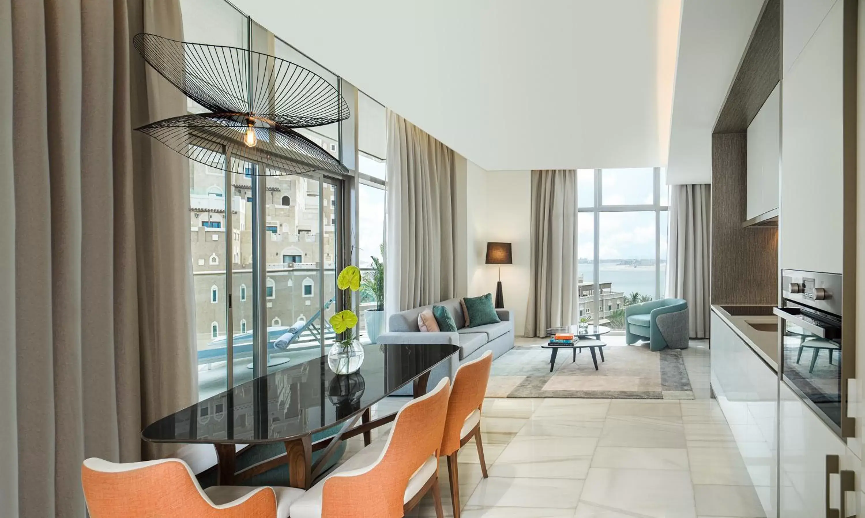 Living room in Th8 Palm Dubai Beach Resort Vignette Collection, an IHG hotel