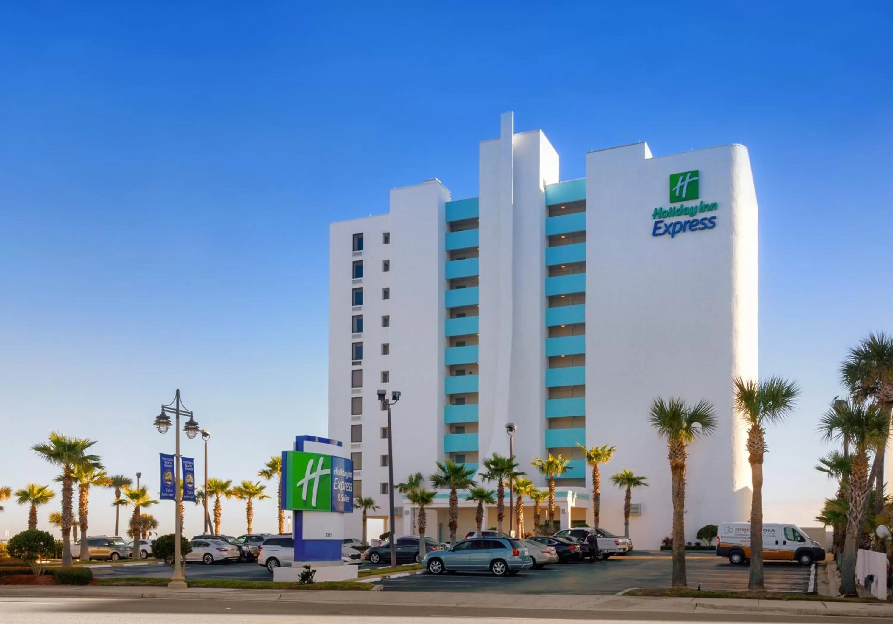 Property Building in Holiday Inn Express & Suites Oceanfront Daytona Beach Shores, an IHG Hotel