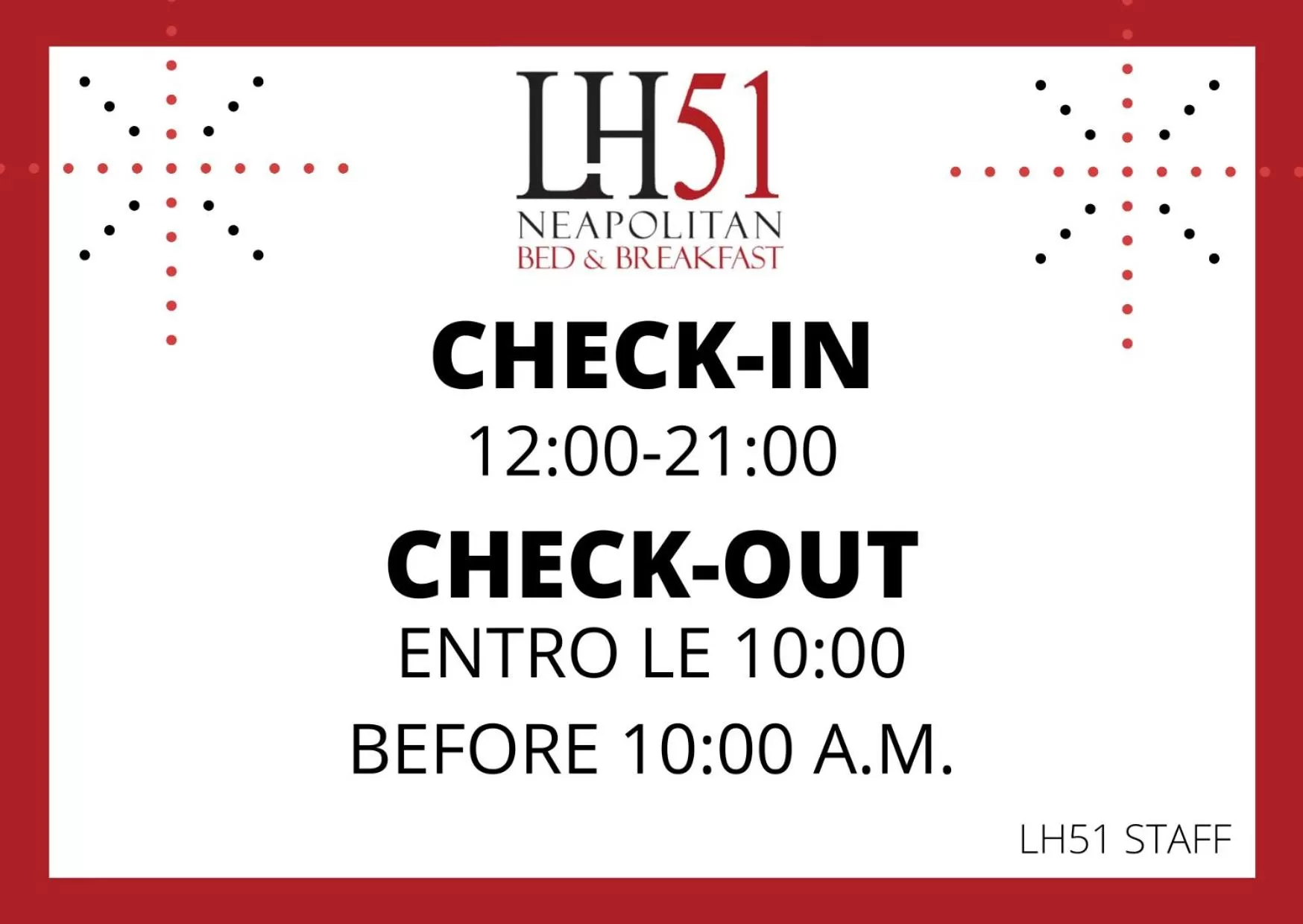 Time of day in LH51 B&B