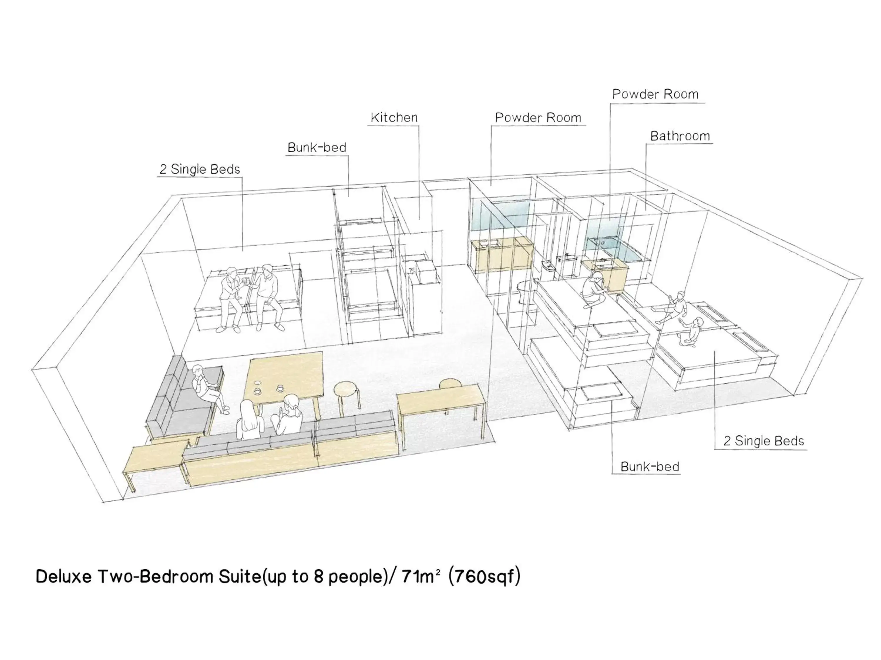 Deluxe Two-Bedroom Suite in MIMARU Tokyo Asakusa Station Deluxe Two-Bedroom Suite in MIMARU Tokyo Asakusa Station