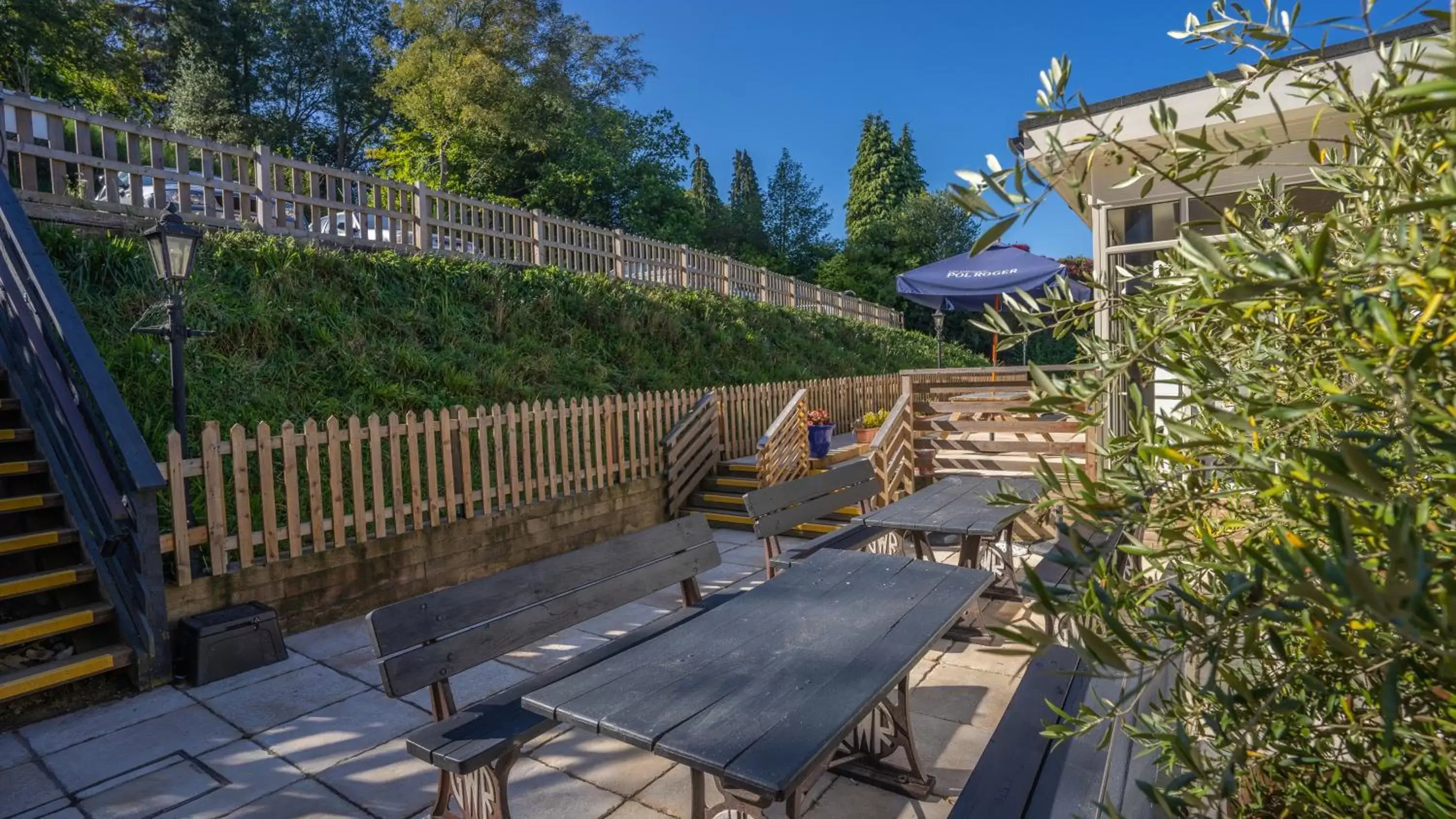 Patio in Harper's Steakhouse with Rooms, Haslemere