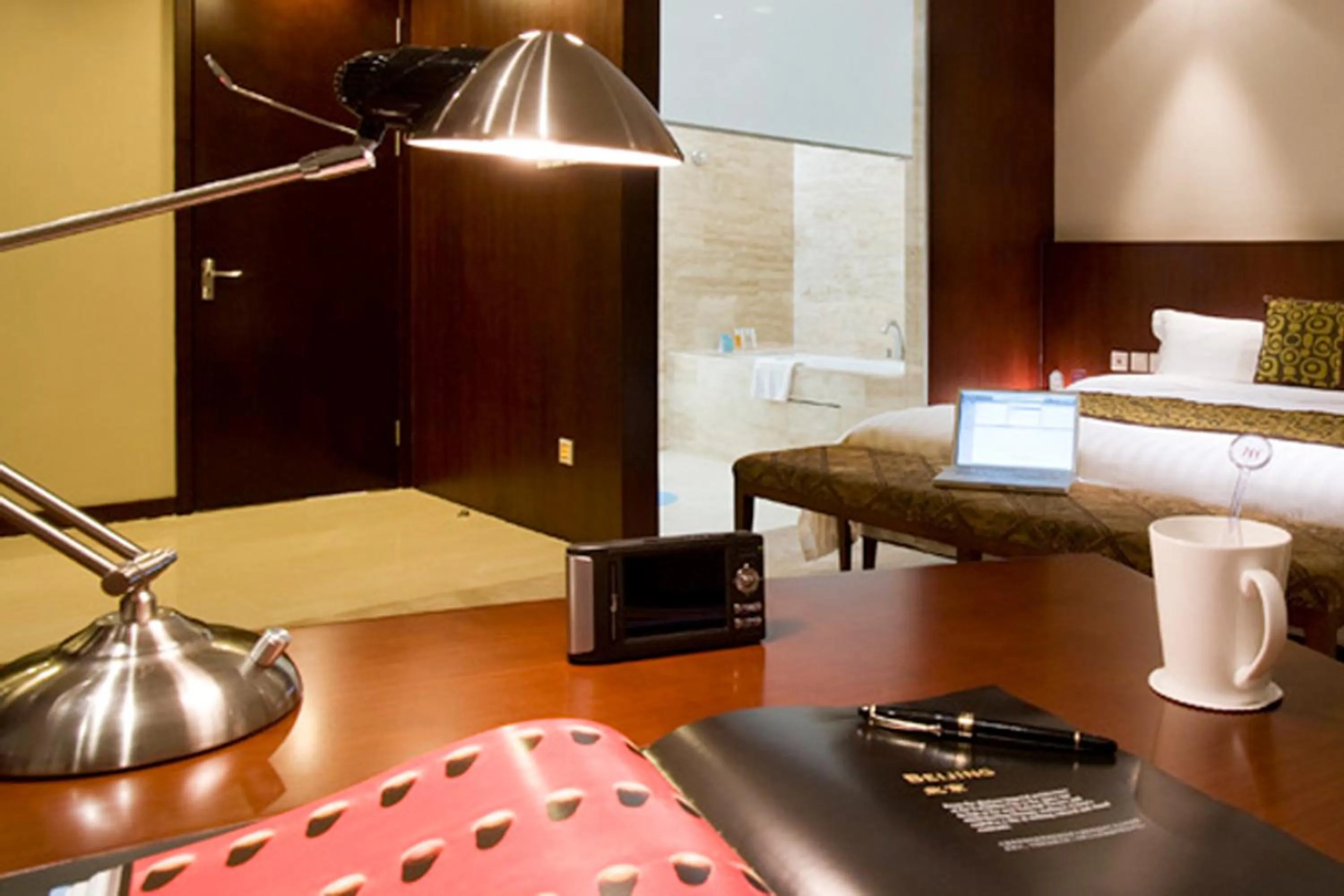 Decorative detail, Bed in Mercure Wanshang Beijing