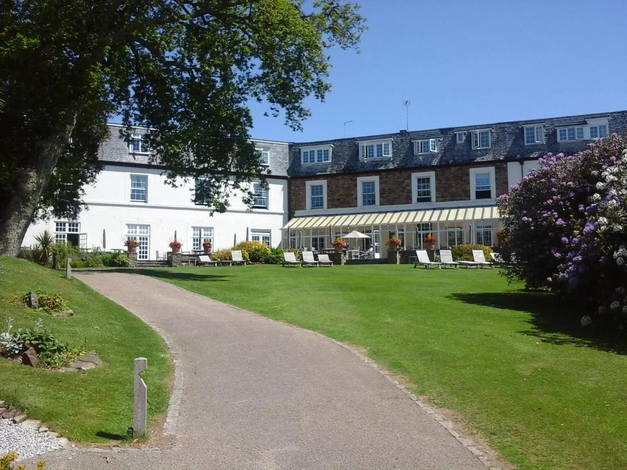 Facade/entrance, Property Building in Budock Vean Hotel