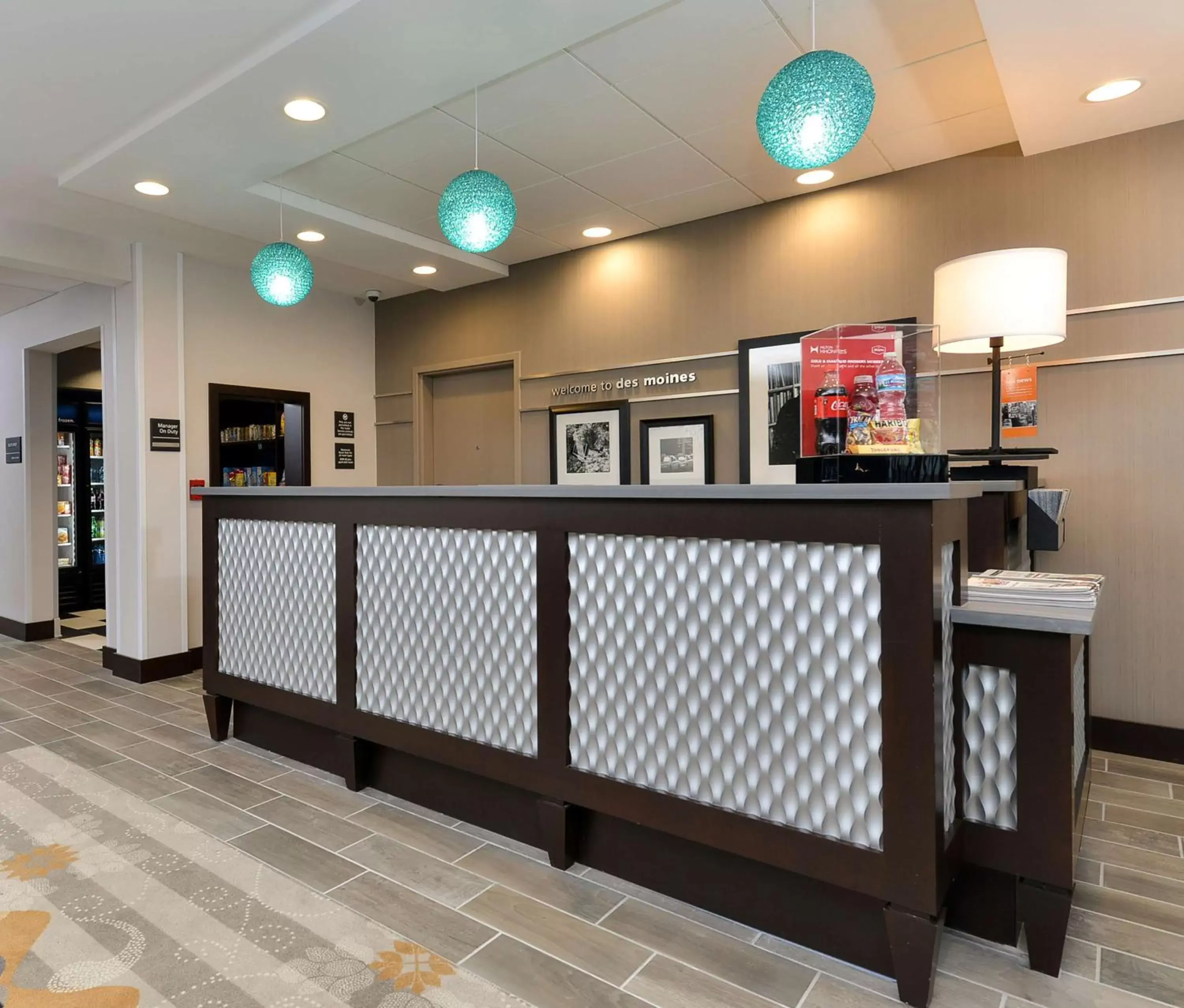 Lobby or reception in Hampton Inn & Suites Des Moines Downtown Lobby or reception in Hampton Inn & Suites Des Moines Downtown