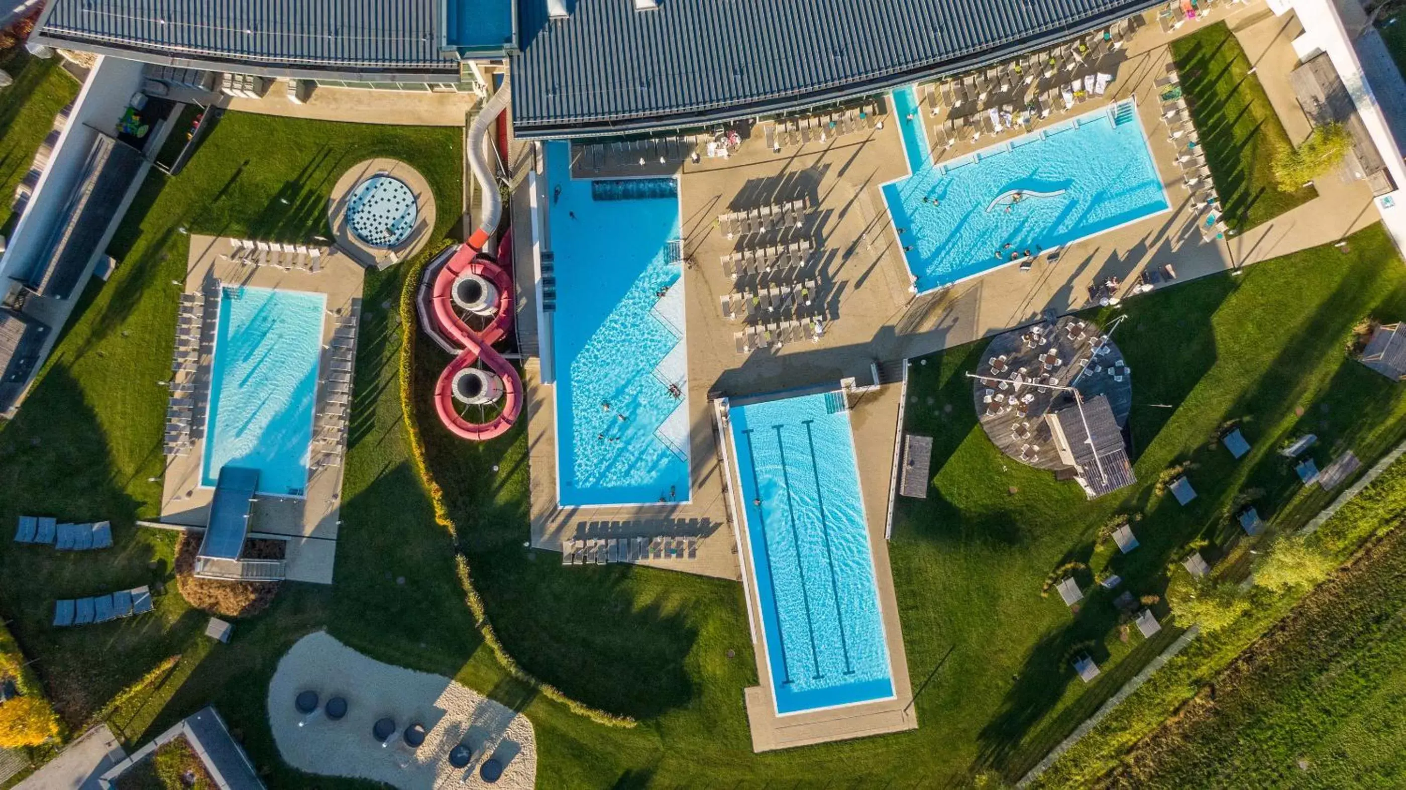 Swimming pool, Bird's-eye View in Tauern Spa Hotel & Therme