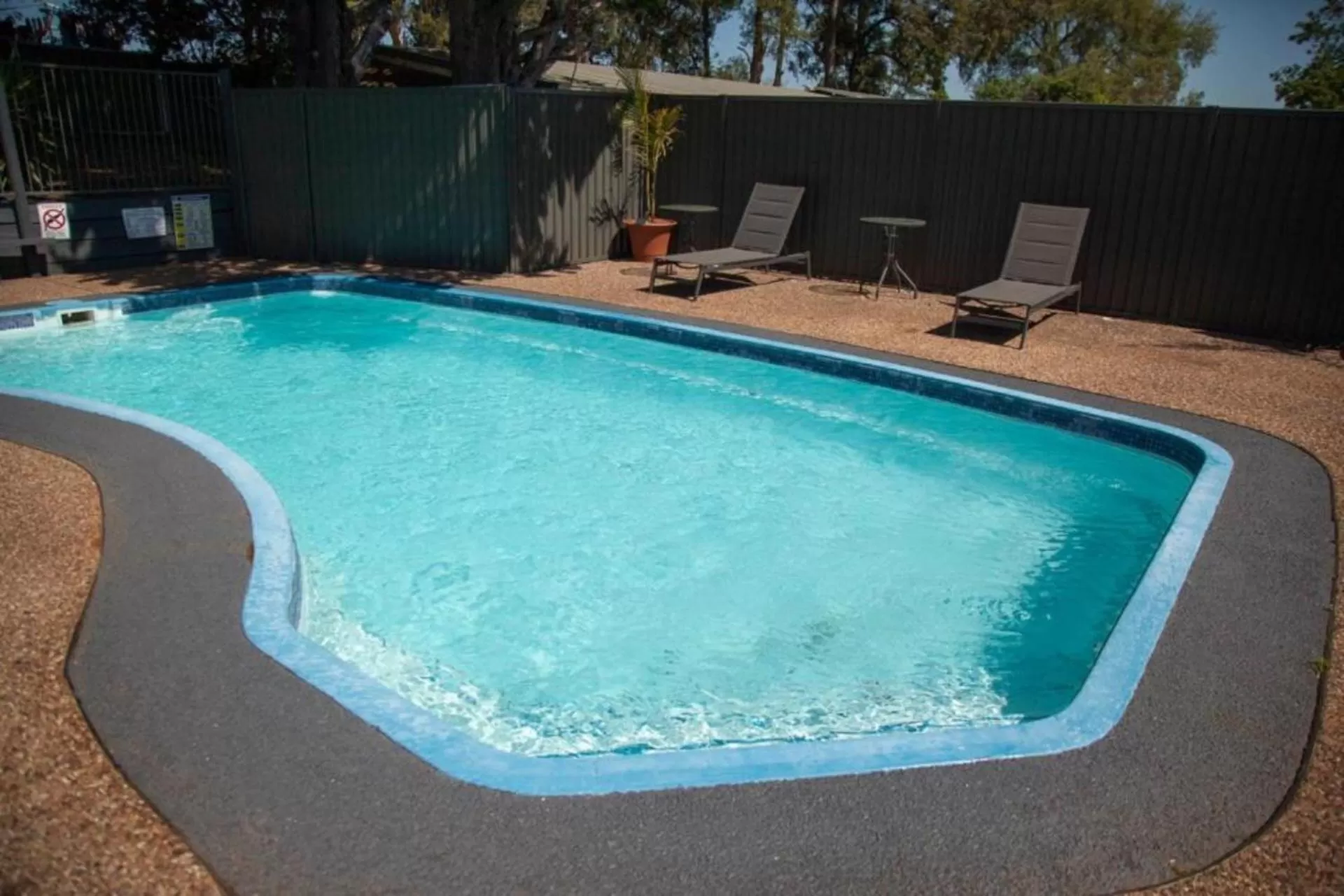 Pool view in Bega Downs Motor Inn