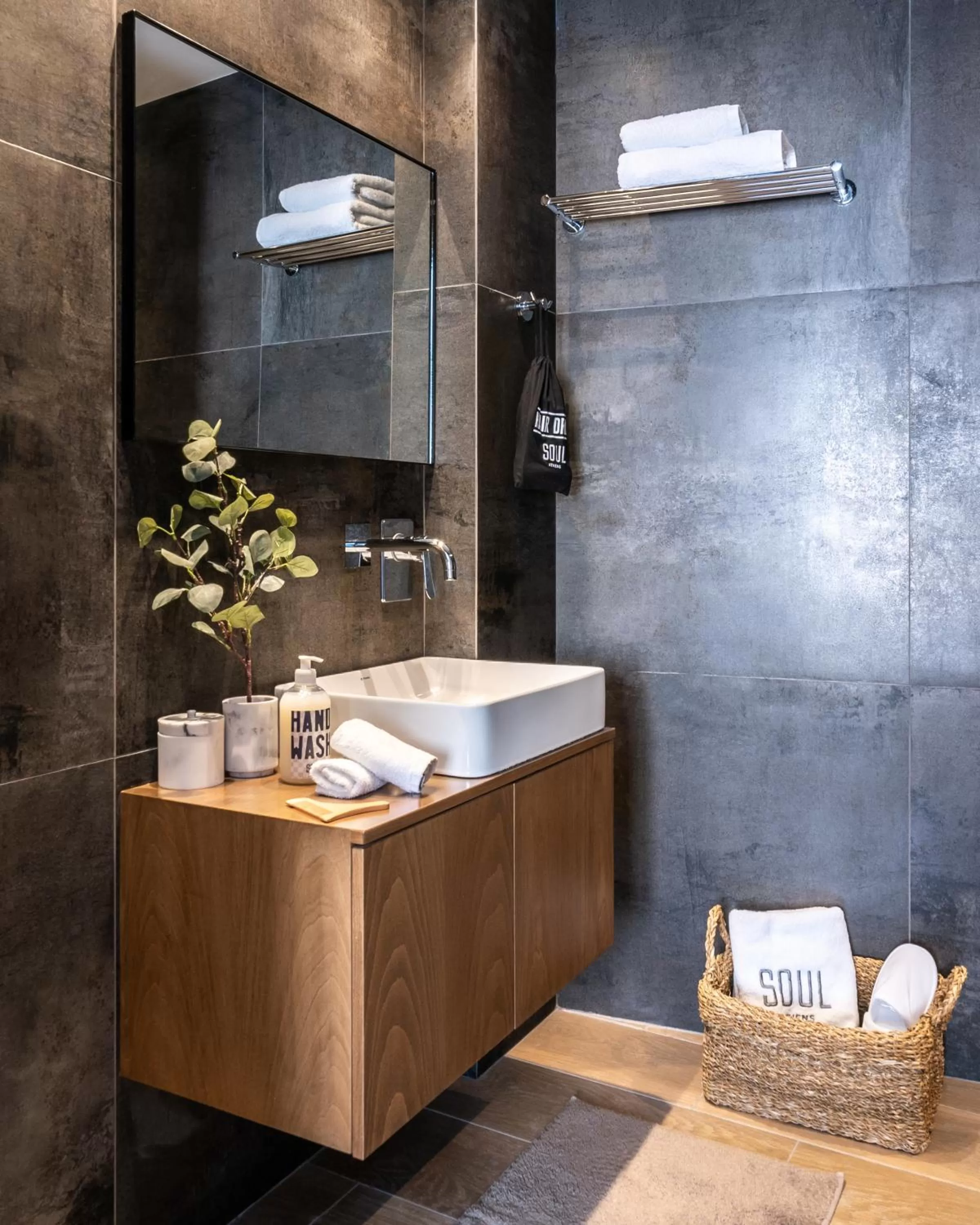 Bathroom in Play Theatrou Athens a member of Brown Hotels